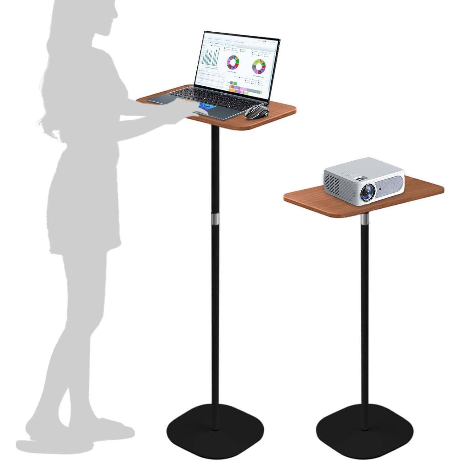 Stehpult Höhenverstellbar 46-120cm Schwarz, Adjustable Laptoptisch