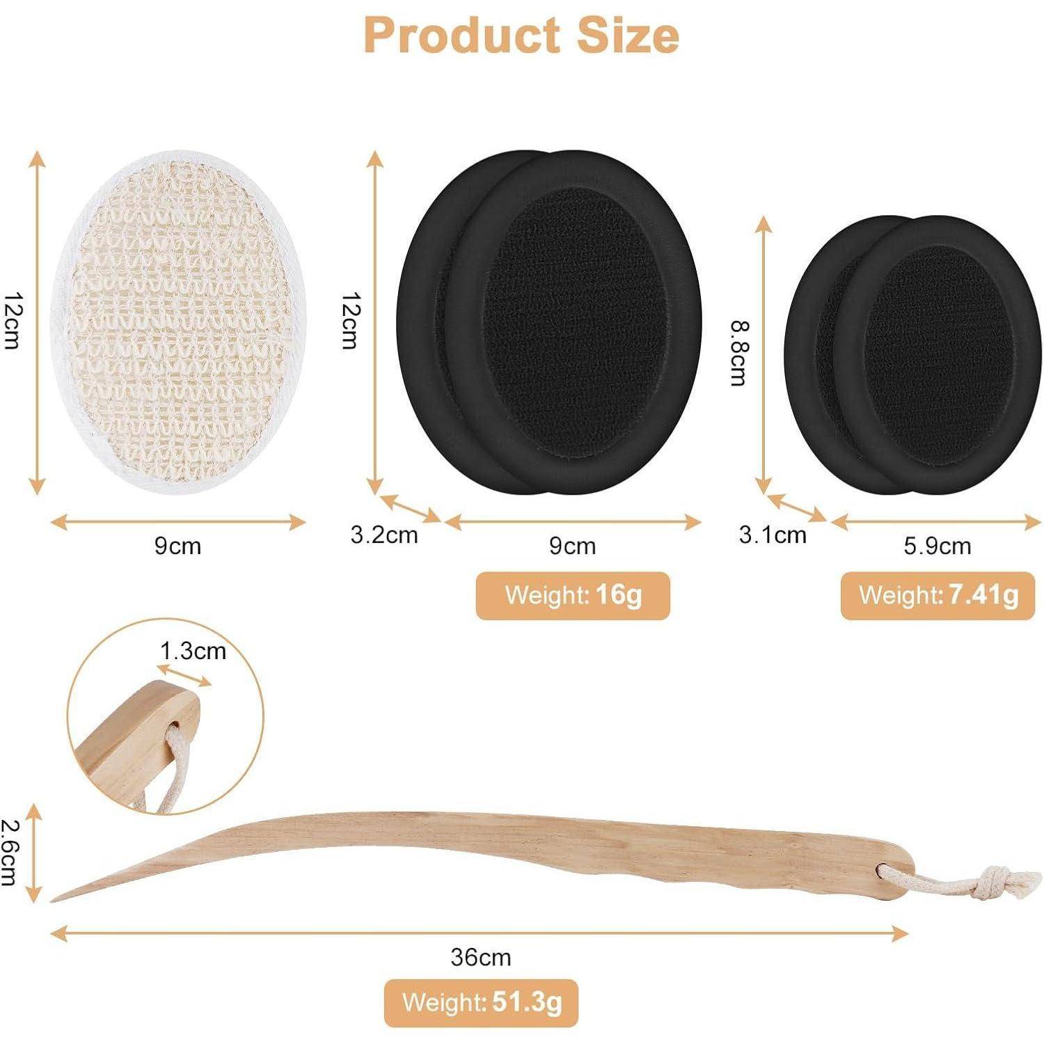 Eincremehilfe für Rücken 7-teiliges Set mit austauschbaren Pads