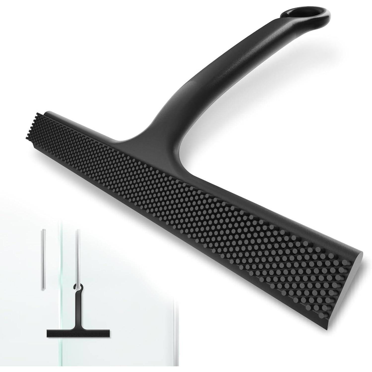 Duschabzieher Silikon Schwarz für Glastüren Wischer Dusche Spiegel