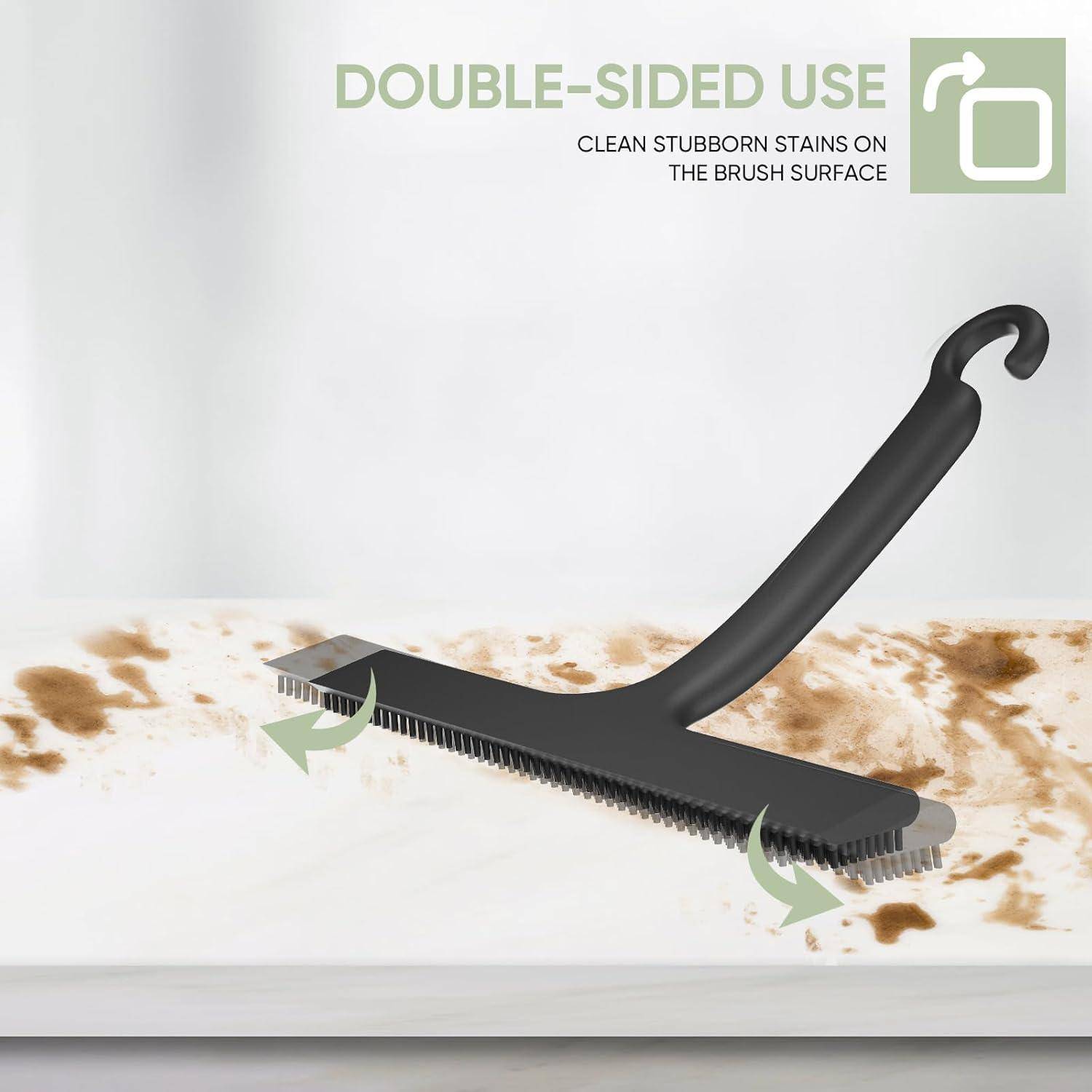 Duschabzieher Silikon Schwarz für Glastüren Wischer Dusche Spiegel