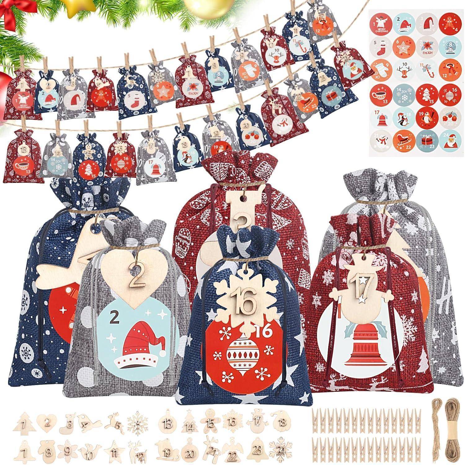 Adventskalender 24 Säckchen Befüllen Frauen Beauty 2024 blue