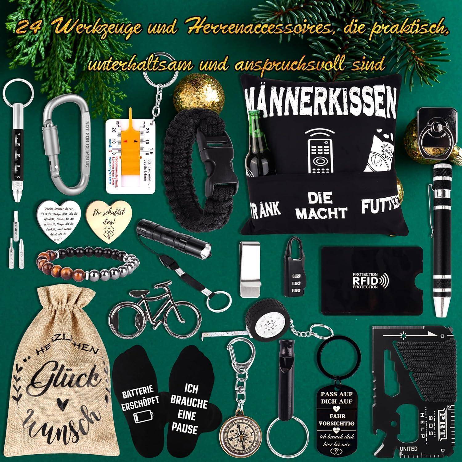 Adventskalender für Männer 2025 mit 24 praktischen Werkzeug-Gadgets