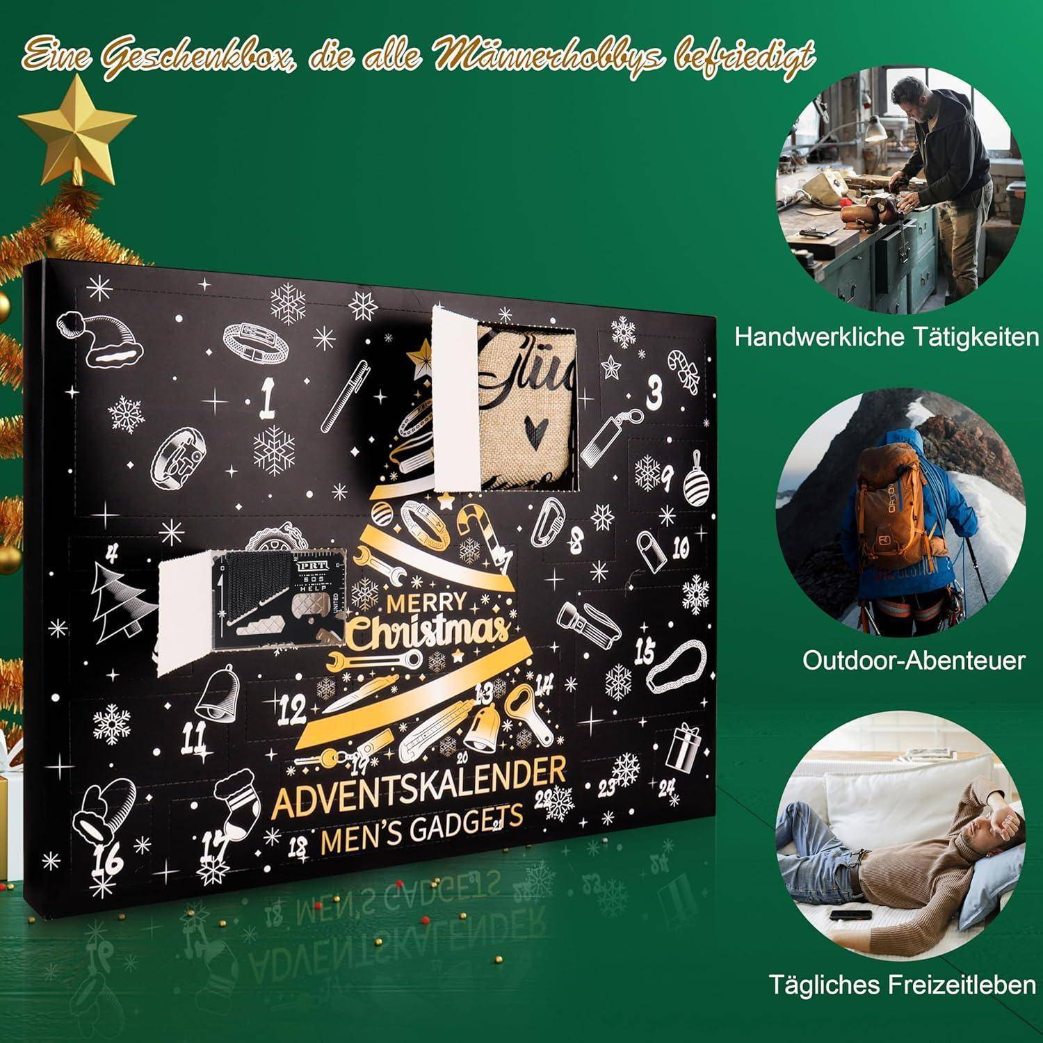Adventskalender für Männer 2025 mit 24 praktischen Werkzeug-Gadgets