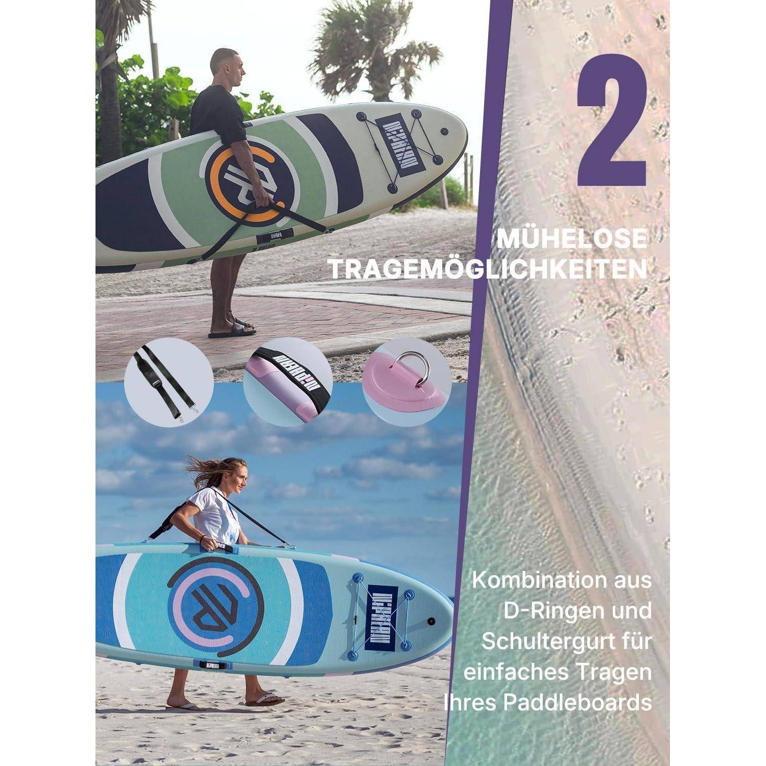 SUP Board 305cm Lavender Whispers mit Aufblasbarem Kajaksitz