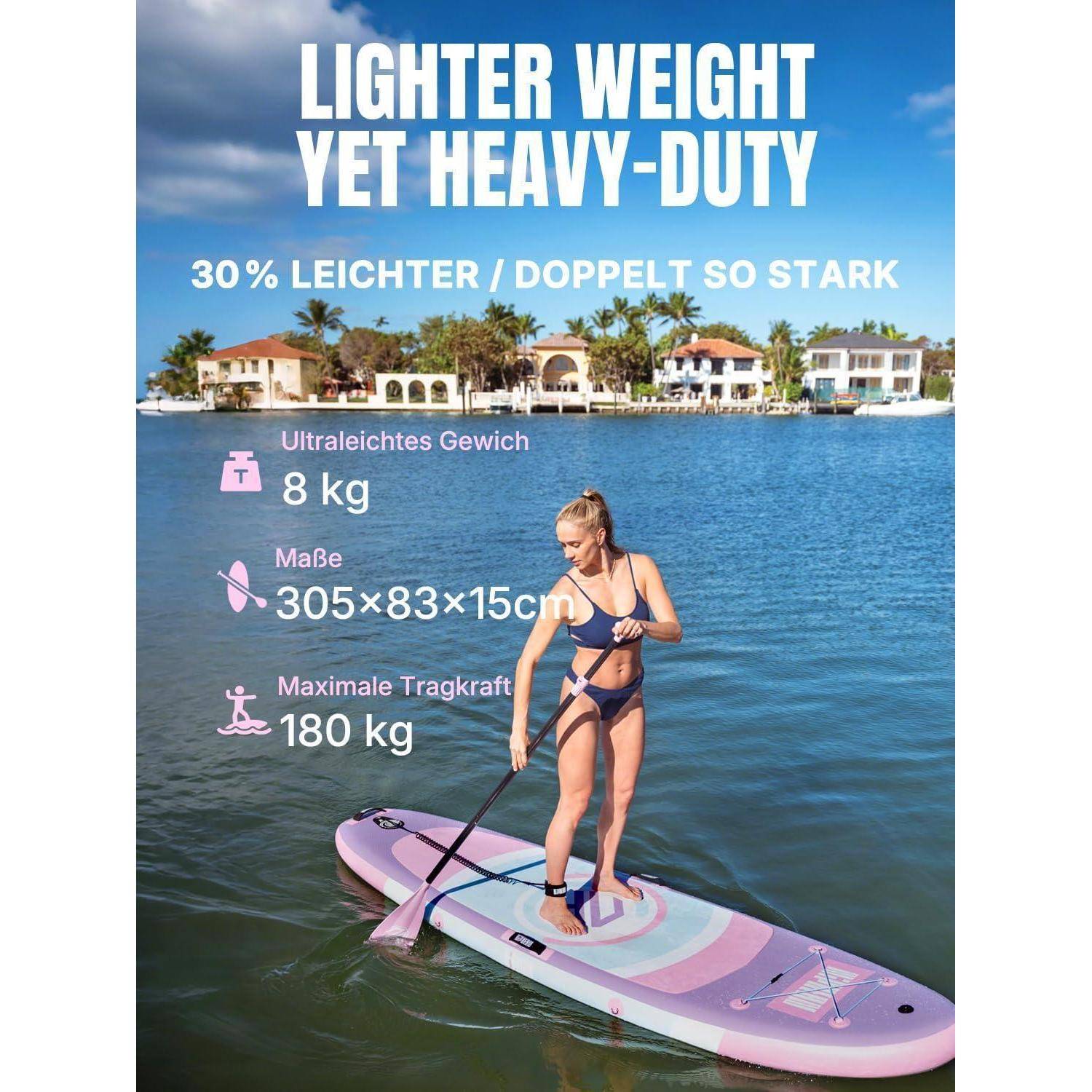SUP Board 305cm Lavender Whispers mit Aufblasbarem Kajaksitz