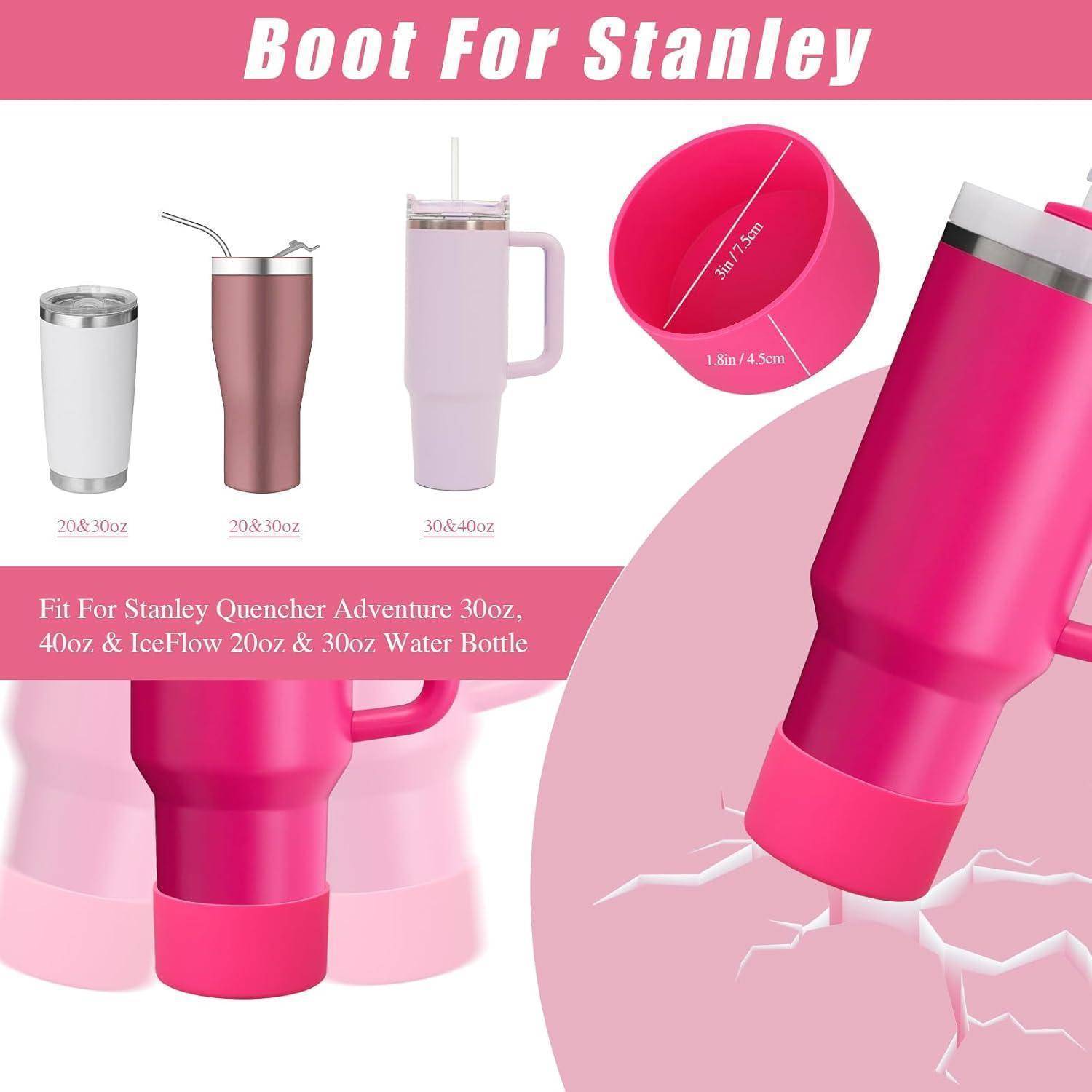 Zubehörset Silikonstopfen Strohdeckel Hülle 1200ml 850ml Pink Parade