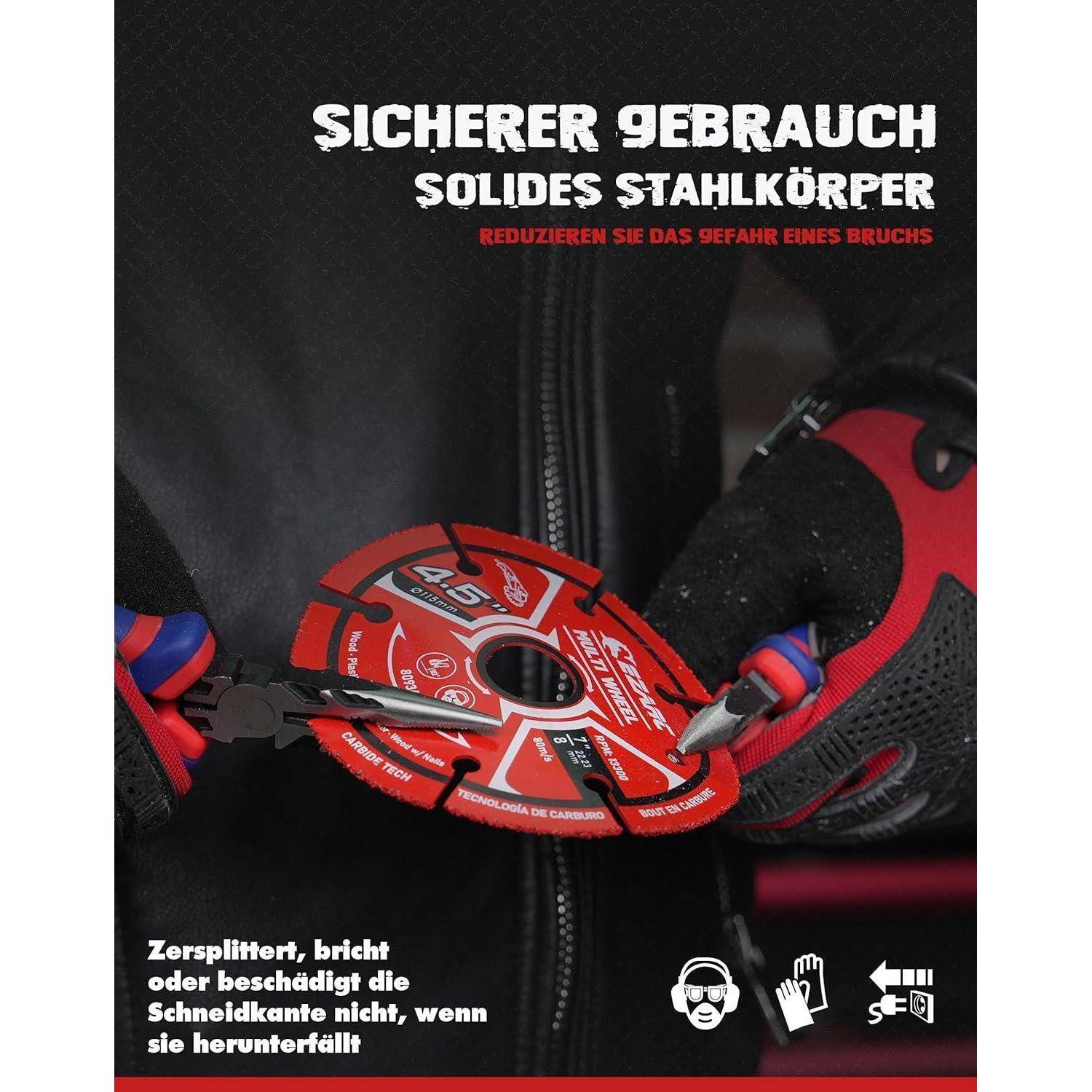 Trennscheiben Carbide 22.2mm Holz Nägel Laminat 2er Pack 115mm