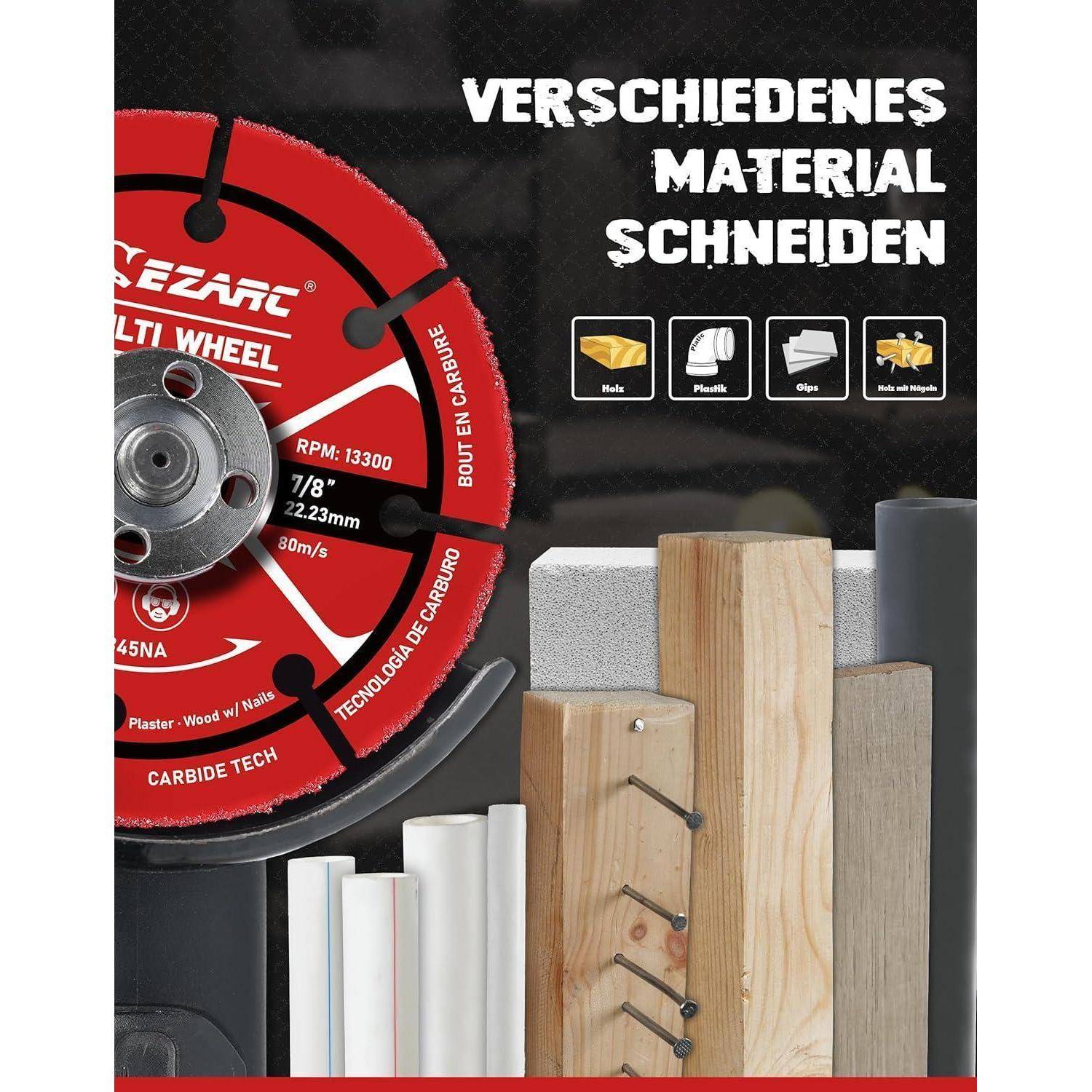 Trennscheiben Carbide 22.2mm Holz Nägel Laminat 2er Pack 115mm