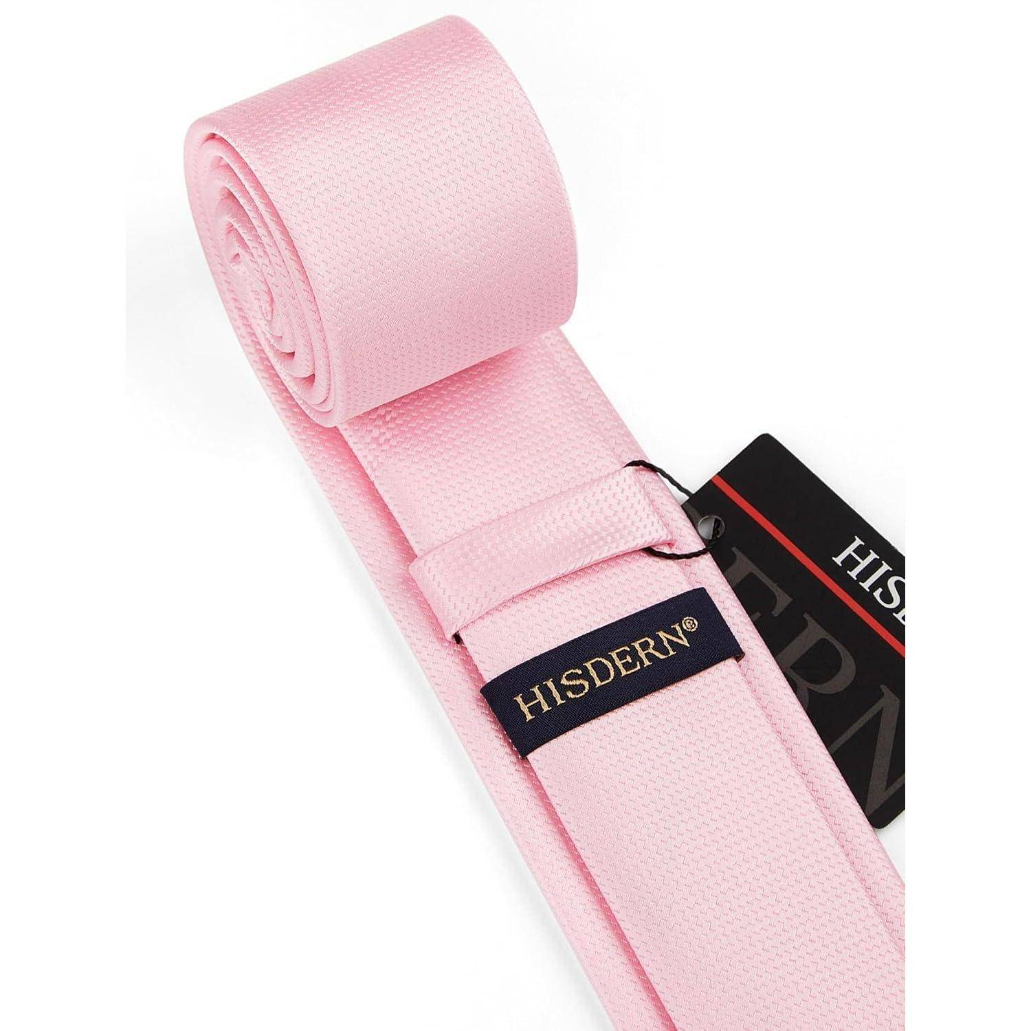 Krawatte Herren Seide schmal Hochzeit B-Babyrosa-01 Einheitsgröße