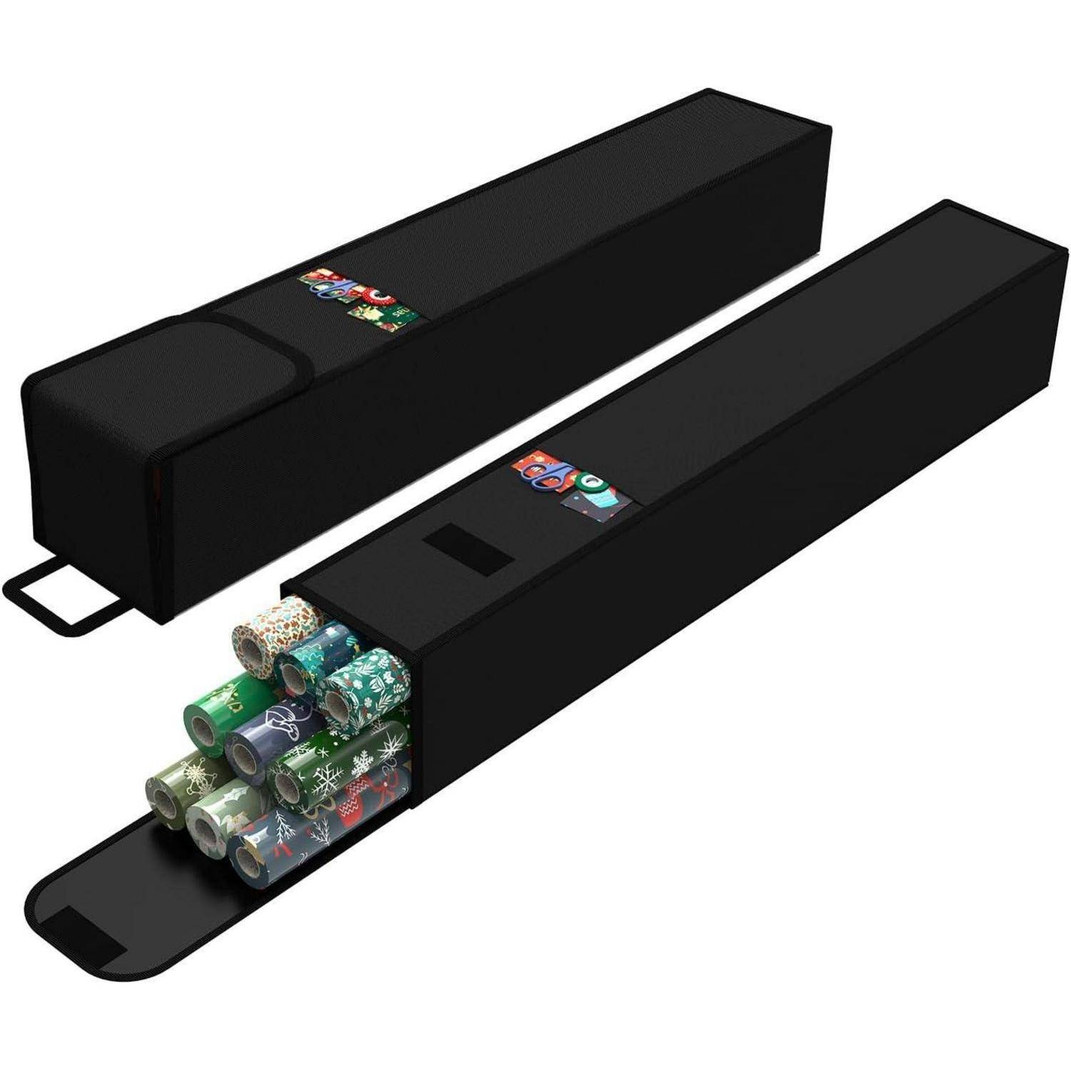 Geschenkpapier Organizer 600D Oxford Wasserdicht 2Stück Schwarz 2-Pack