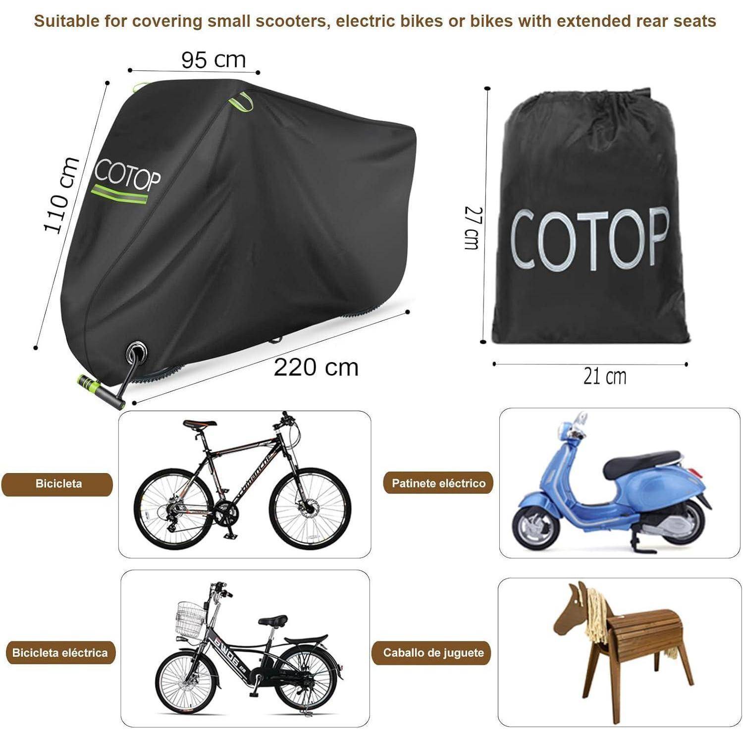 Fahrradabdeckung Dick 210D Erweiterte Version( 220 x 95 x 110 cm)
