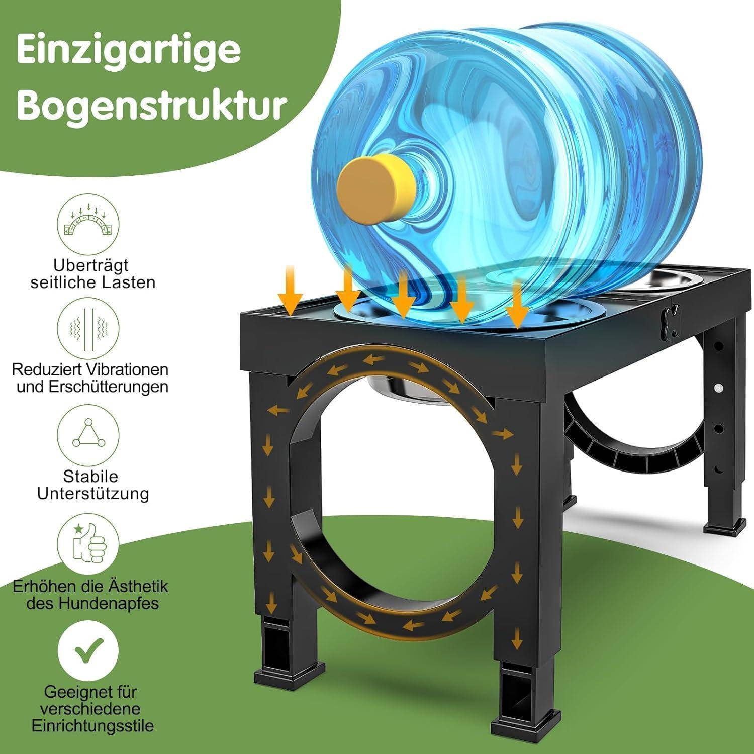 Eine einzigartige Bogenstruktur unterstützt seitliche Lasten, reduziert Vibrationen und verbessert die Ästhetik für Vielseitigkeit in der Heimeinrichtung.