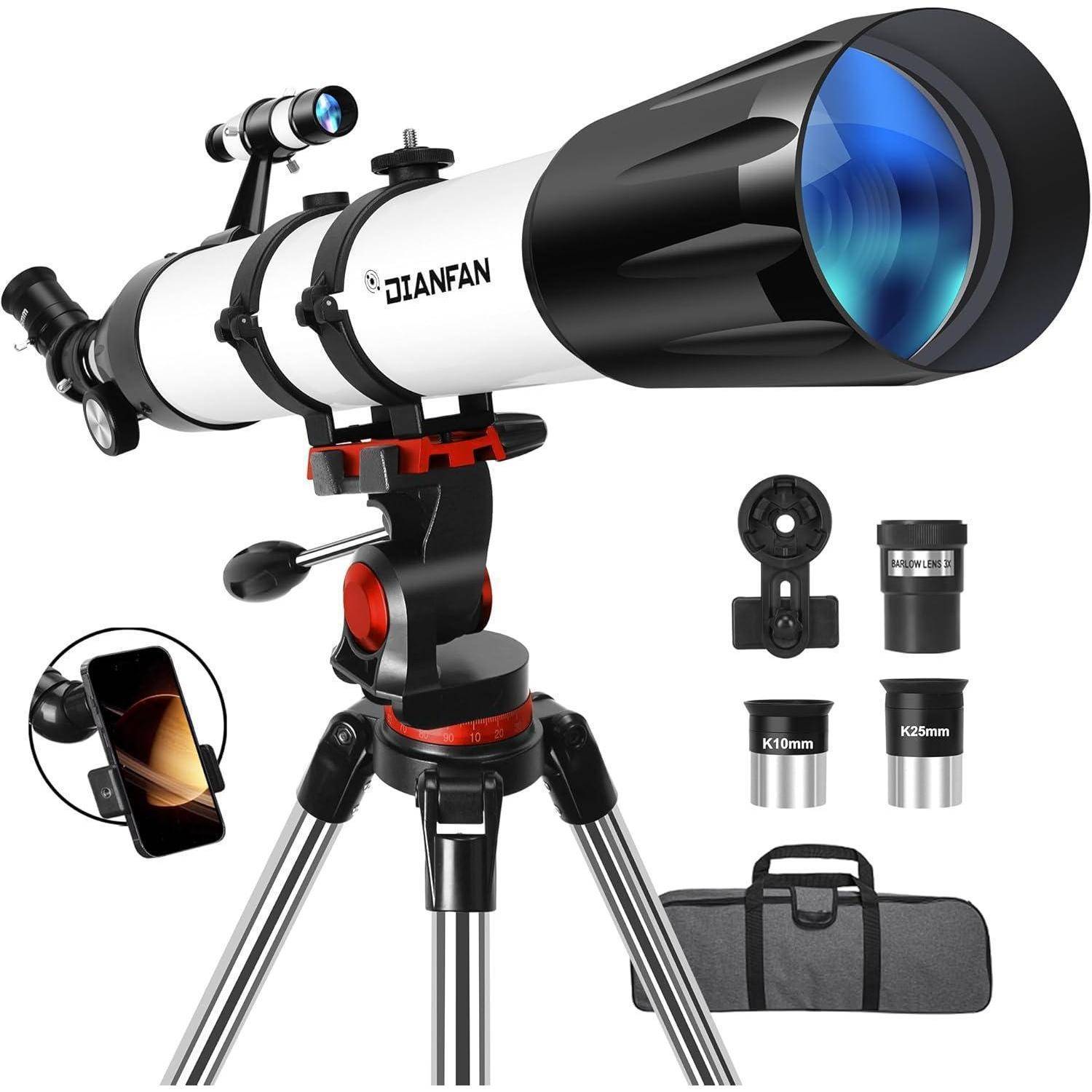 Teleskop Astronomie 90mm Öffnung 800 für Erwachsene und Kinder