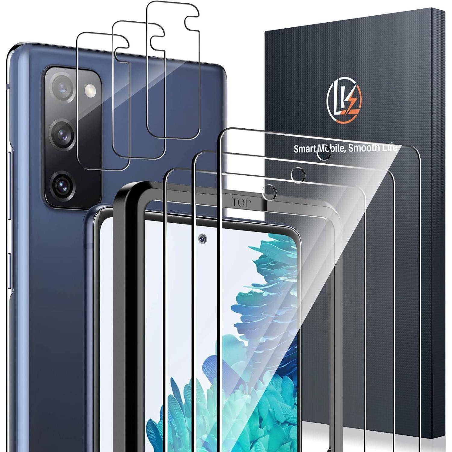 Schutzfolie Samsung Galaxy S20 FE Panzerglas 6er Set 9H Härte HD Klar