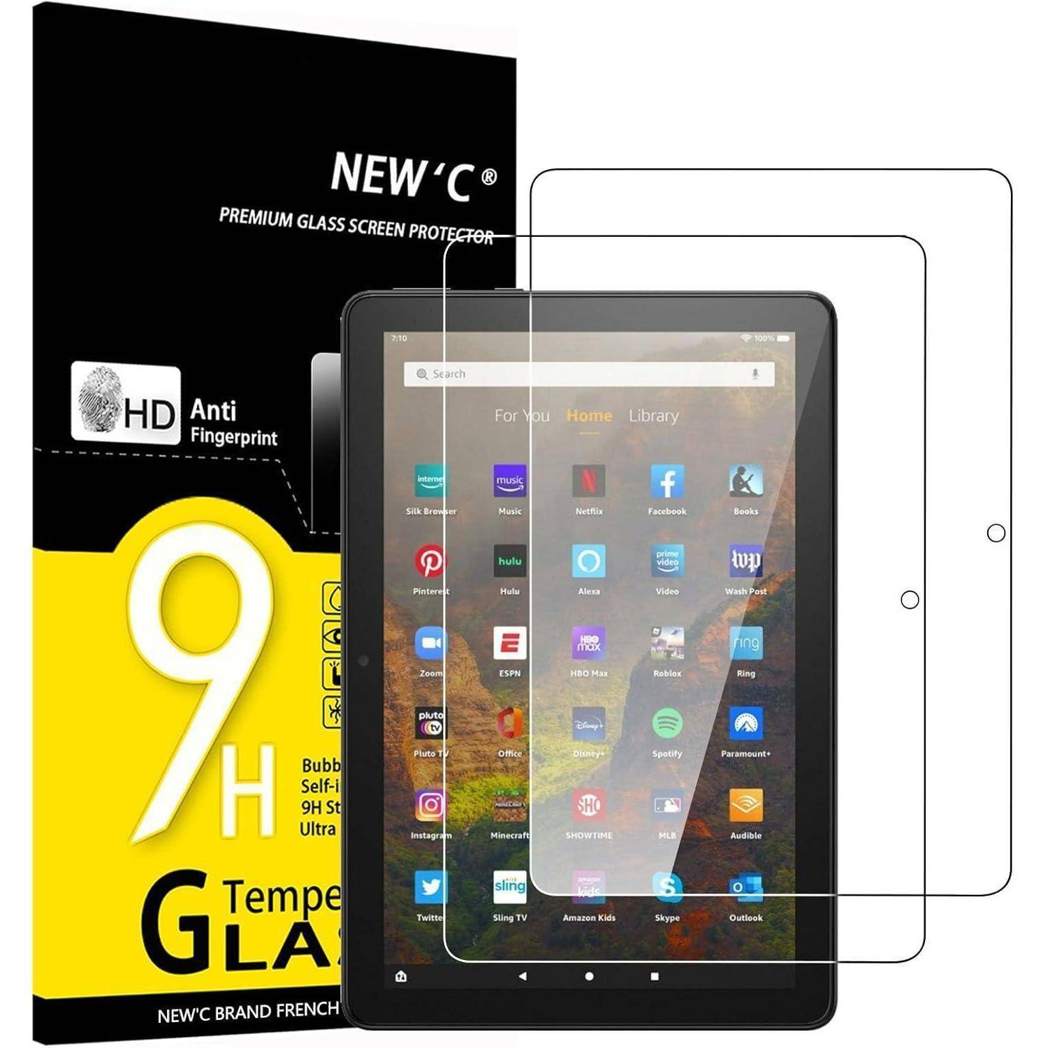 NEUE'C Premium Glasschutzfolie für Tablets mit 9H Härte, Fingerabdruckschutz und blasenfreier Installation.