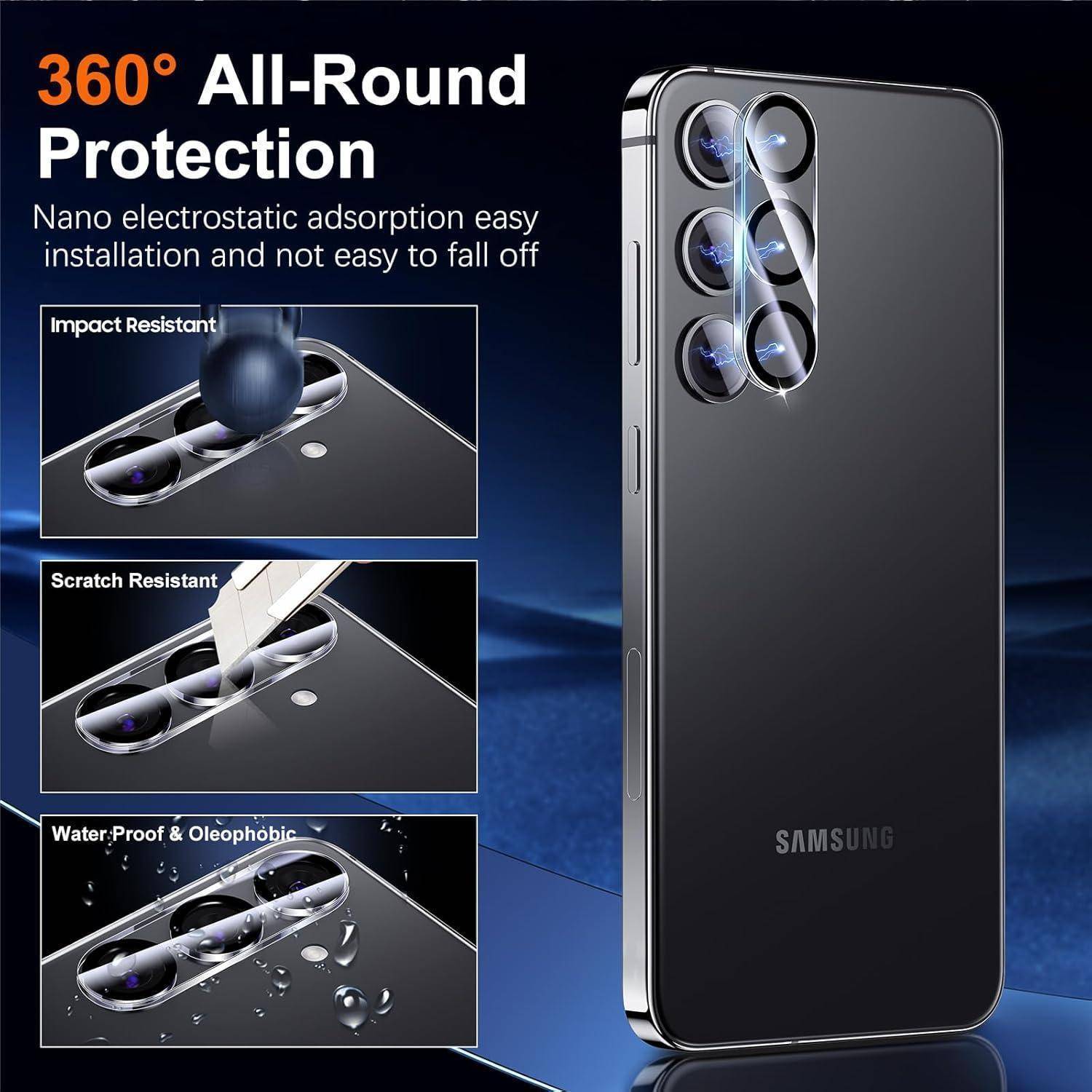 Panzer Schutzglas Samsung Galaxy S24 Plus Schablone 2 Stück 9H