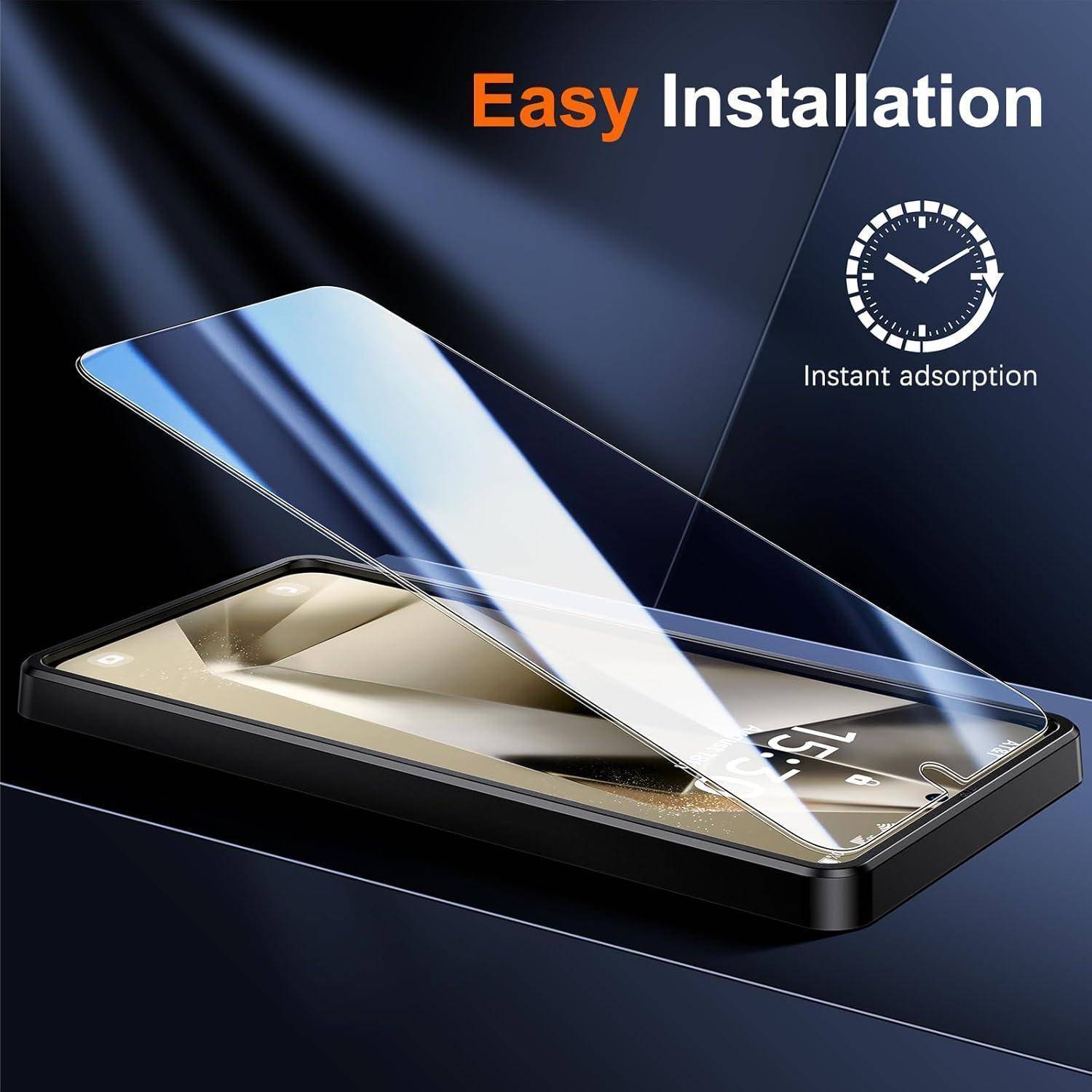Panzer Schutzglas Samsung Galaxy S24 Plus Schablone 2 Stück 9H