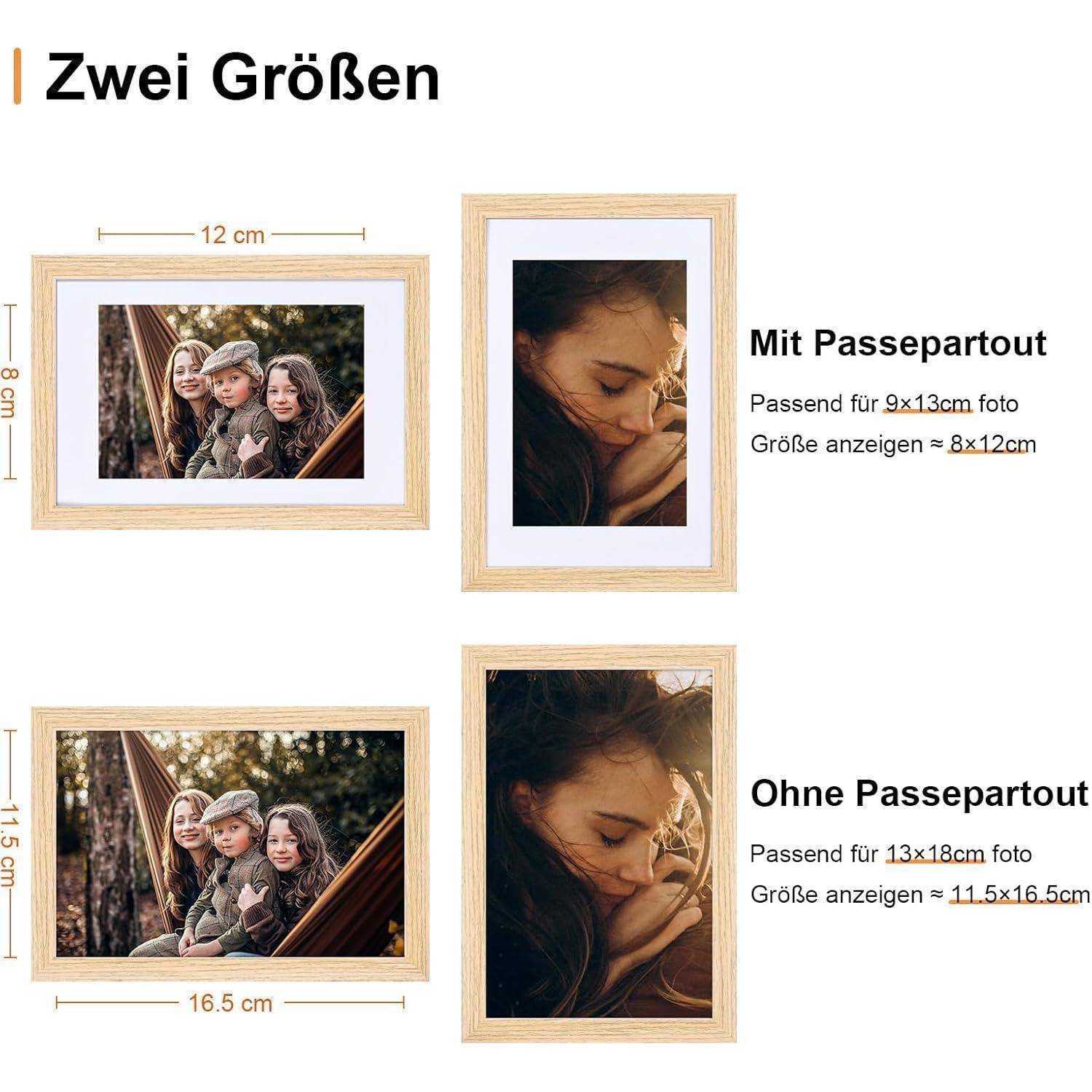 Bilderrahmen Set 13x18 cm 12er Fotorahmen Posterrahmen Holzrahmen