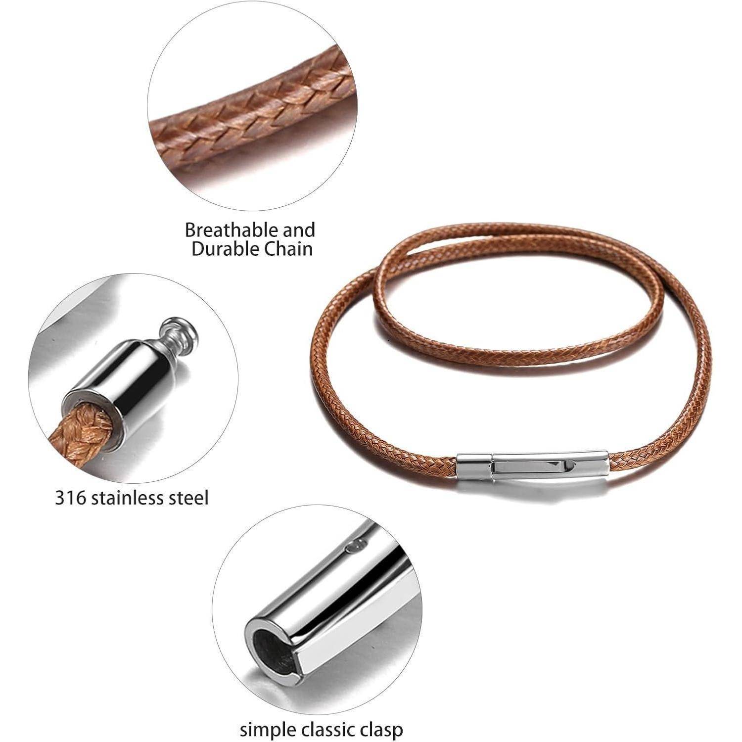 Lederkette Herren Leder Halskette 2/3mm Verschluss Schwarz Braun