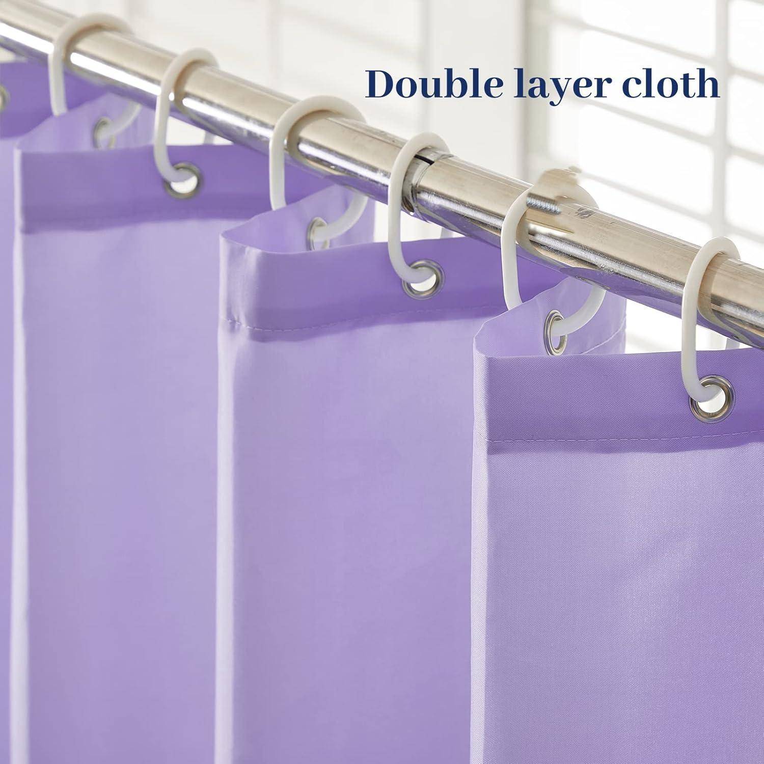 Duschvorhang schmal Eckdusche Polyester H200 x B100 cm 1er Pack Lila