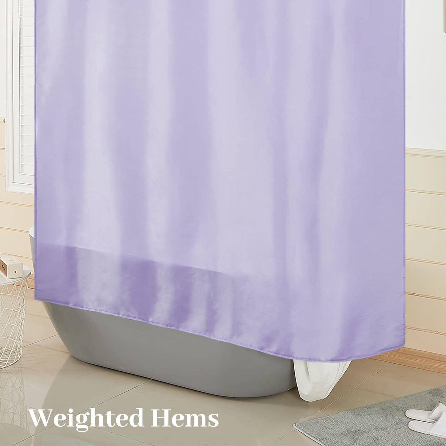 Duschvorhang schmal Eckdusche Polyester H200 x B100 cm 1er Pack Lila