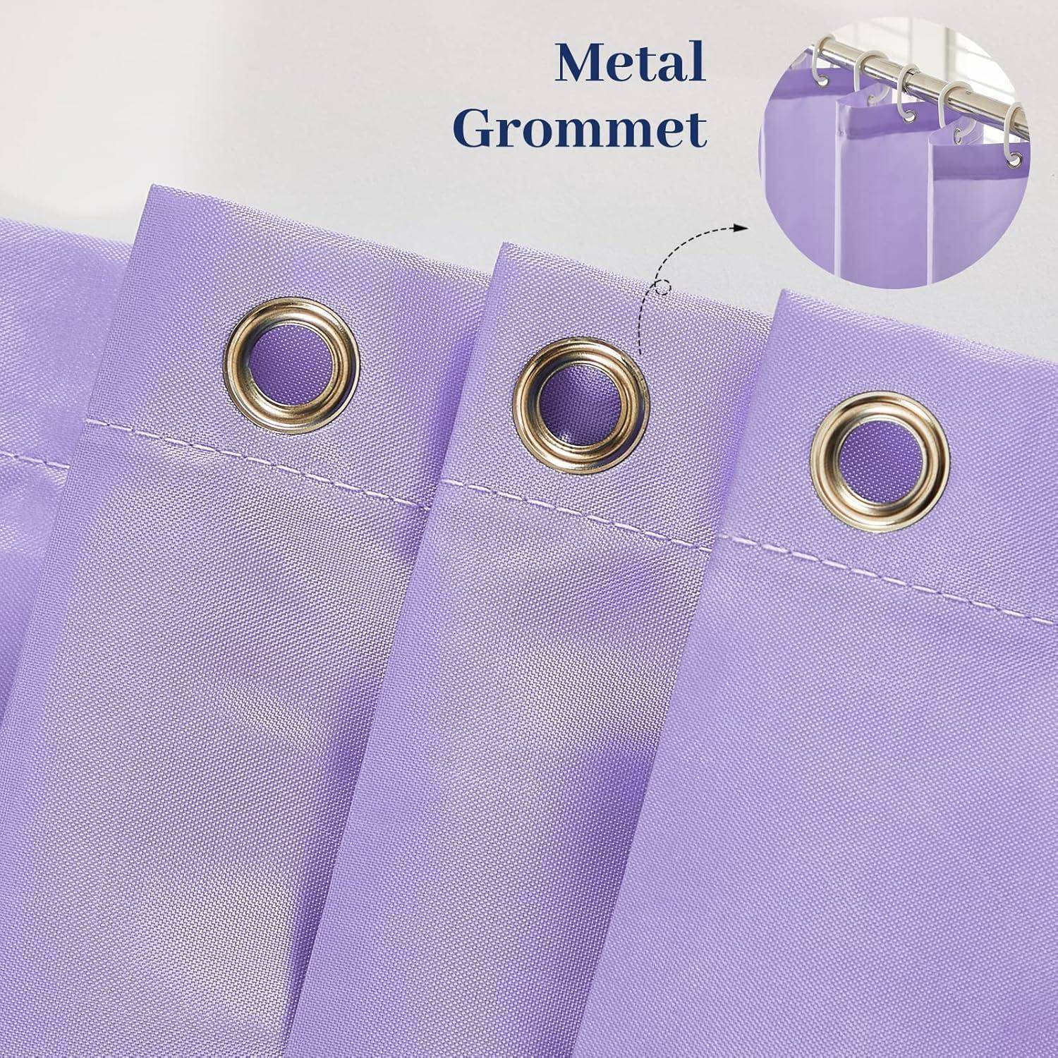 Duschvorhang schmal Eckdusche Polyester H200 x B100 cm 1er Pack Lila