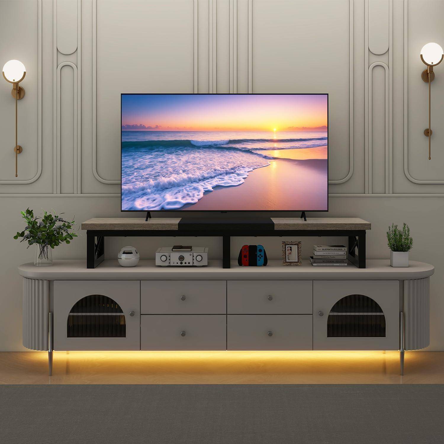 TV-Schrank Tisch 114 cm Lagerung TV-Ständer bis 60 Zoll Wohnzimmer
