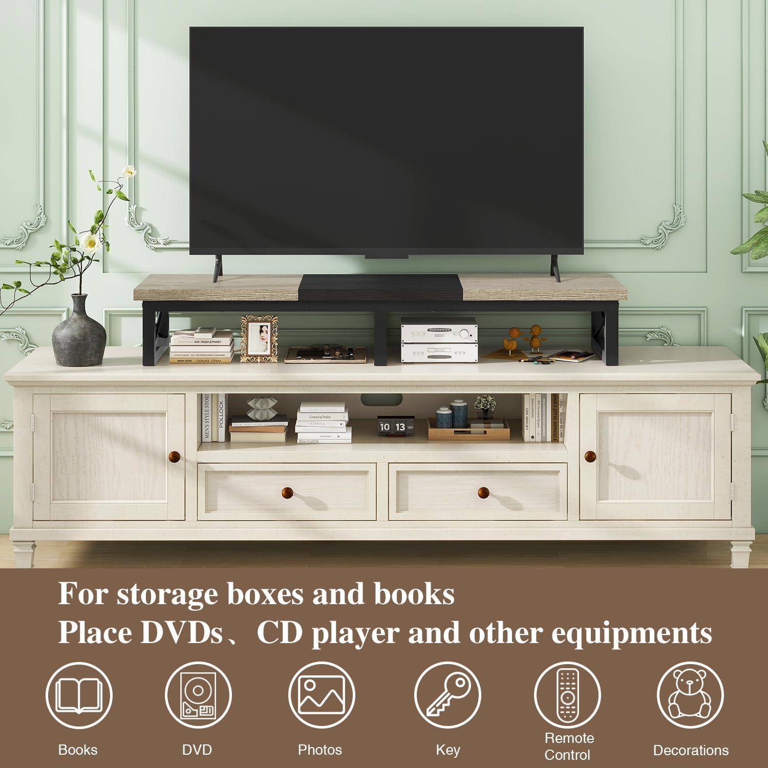 TV-Schrank Tisch 114 cm Lagerung TV-Ständer bis 60 Zoll Wohnzimmer