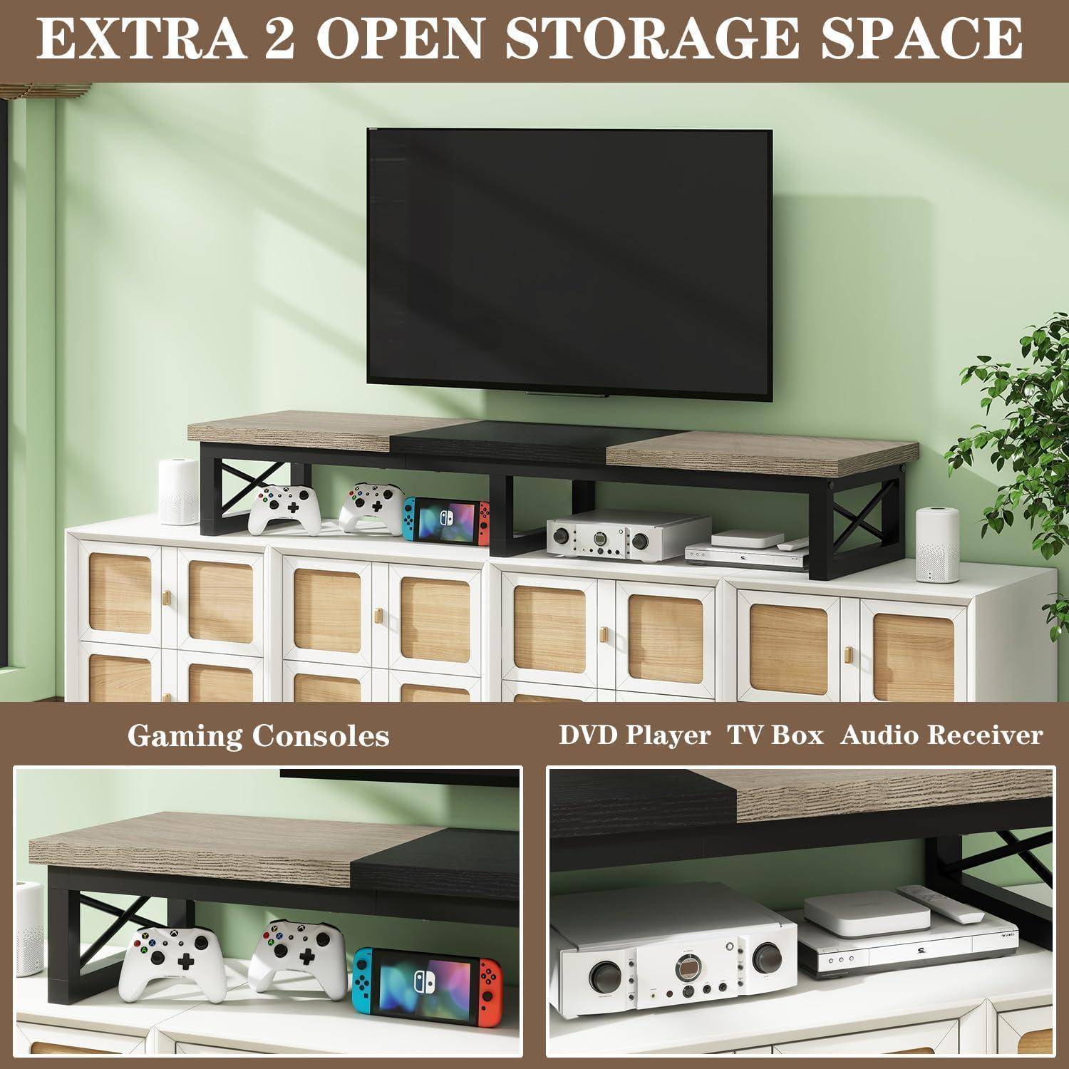TV-Schrank Tisch 114 cm Lagerung TV-Ständer bis 60 Zoll Wohnzimmer