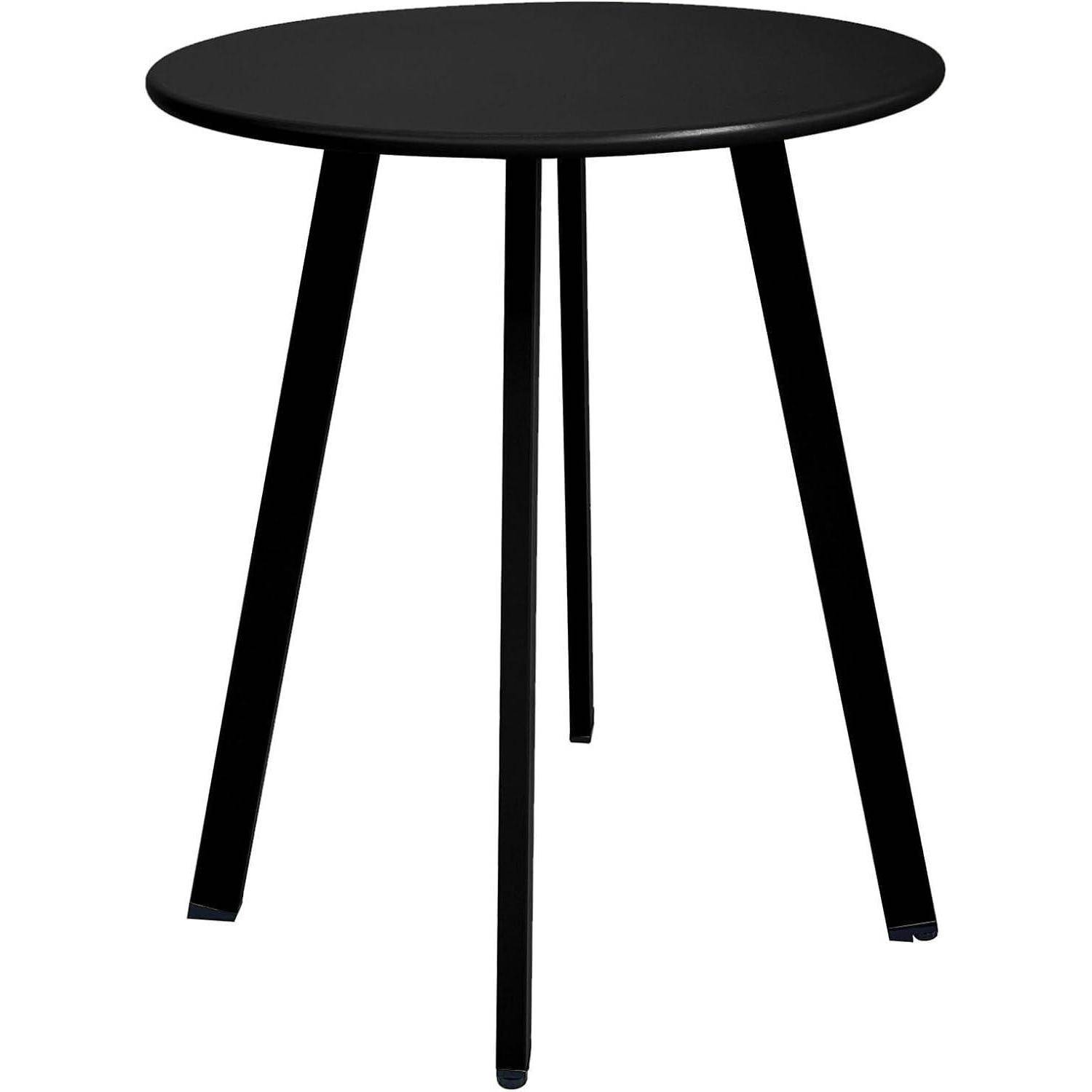 Wetterfester Outdoor Beistelltisch Metall Stahl Schwarz