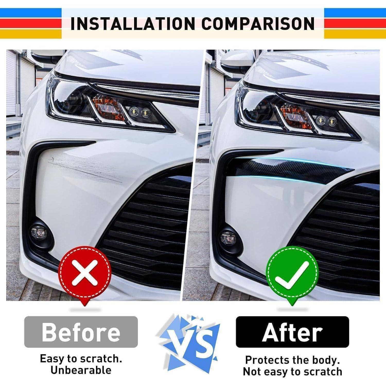 Einstiegsleisten Auto Schutz Carbon Aufkleber 5CM x 10M（2 Stück）