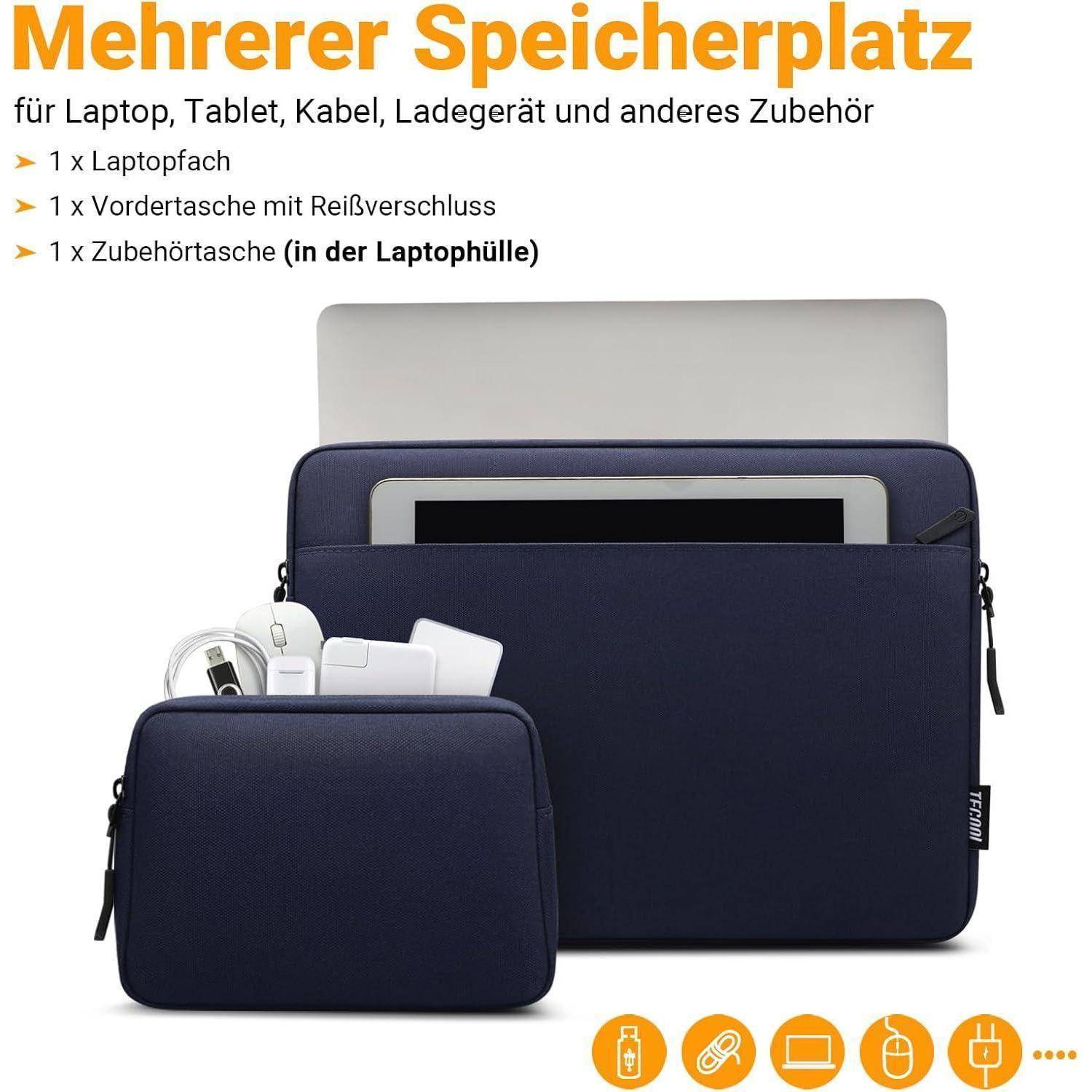 Laptophülle Notebooktasche Schutzhülle 13,3 14 13,3-14 Zoll Dunkelblau