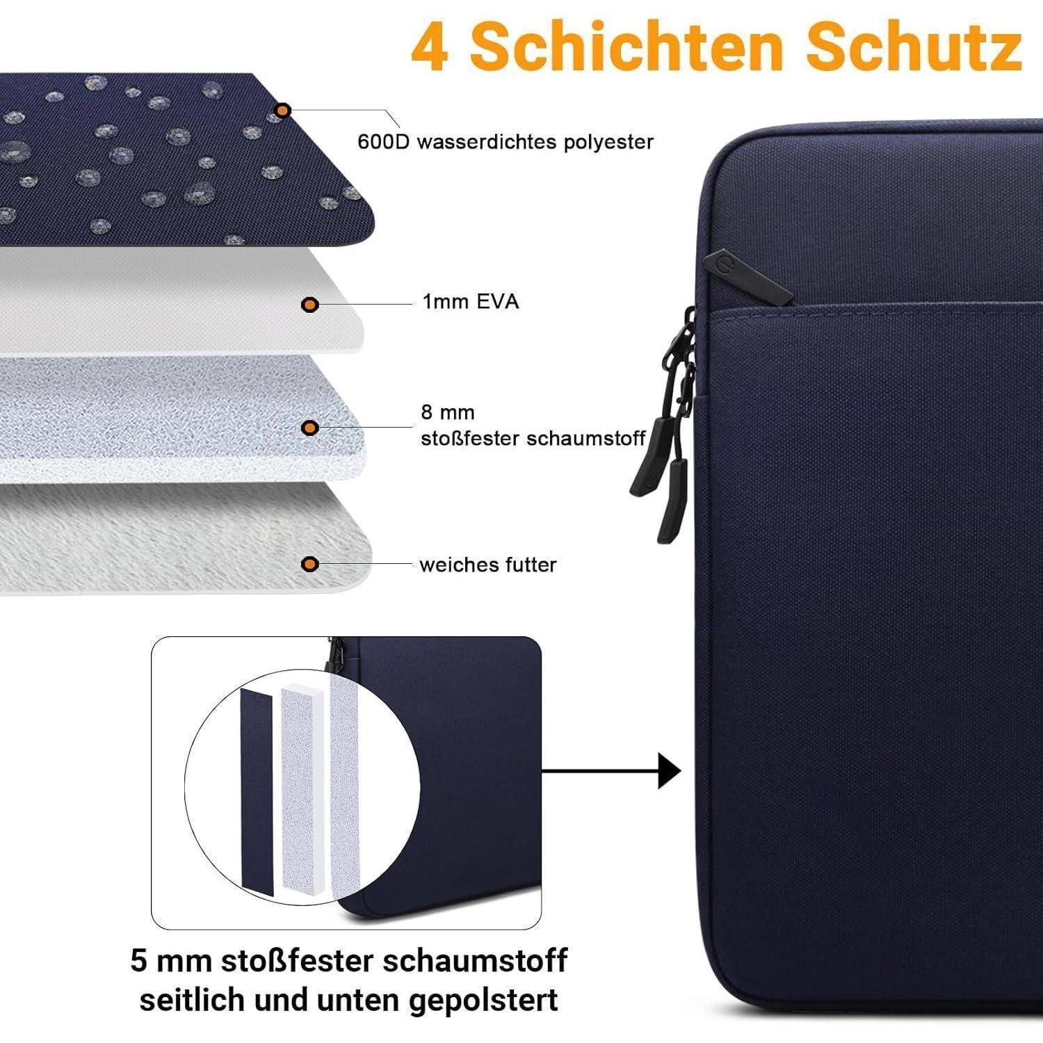 Laptophülle Notebooktasche Schutzhülle 13,3 14 13,3-14 Zoll Dunkelblau
