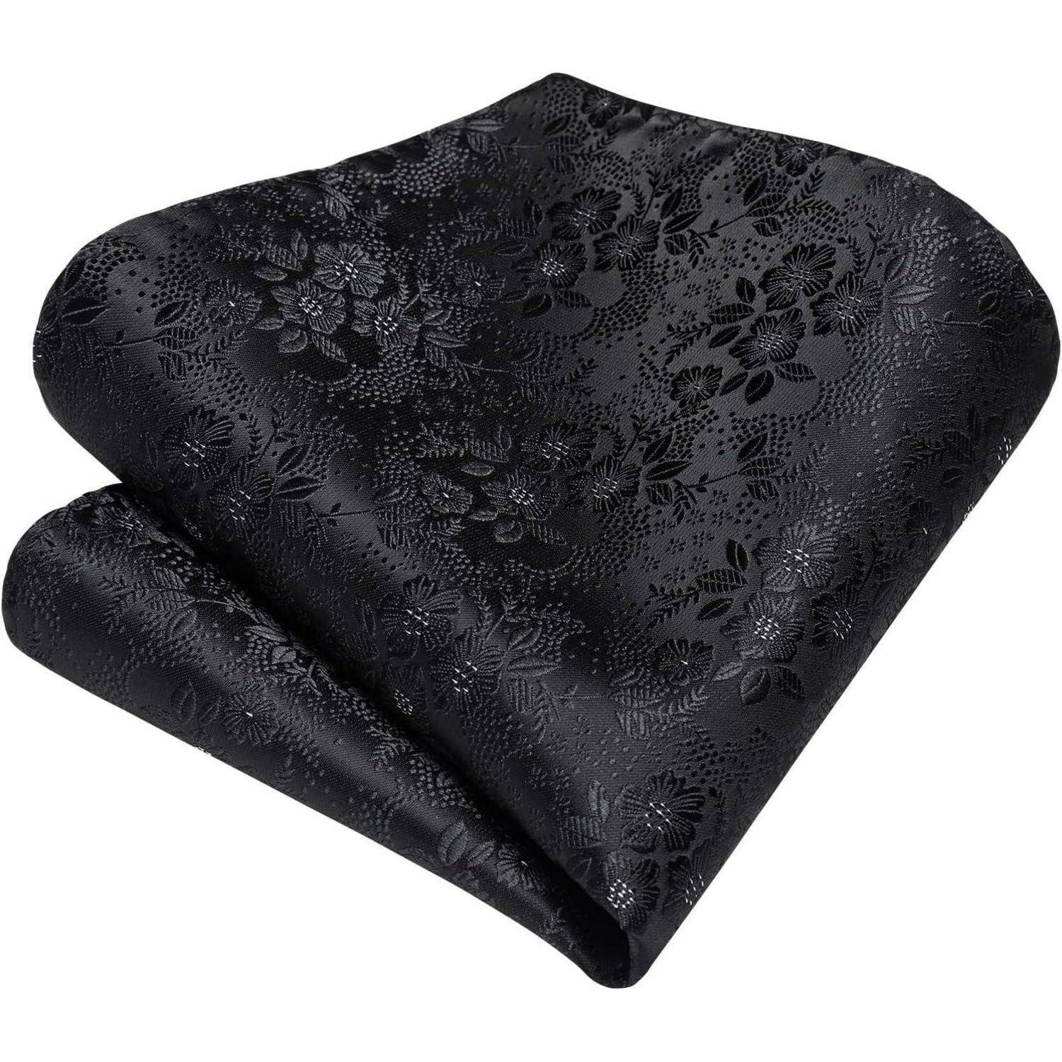 Krawatte Set Paisley Hochzeit Tiefes Schwarz Einheitsgröße