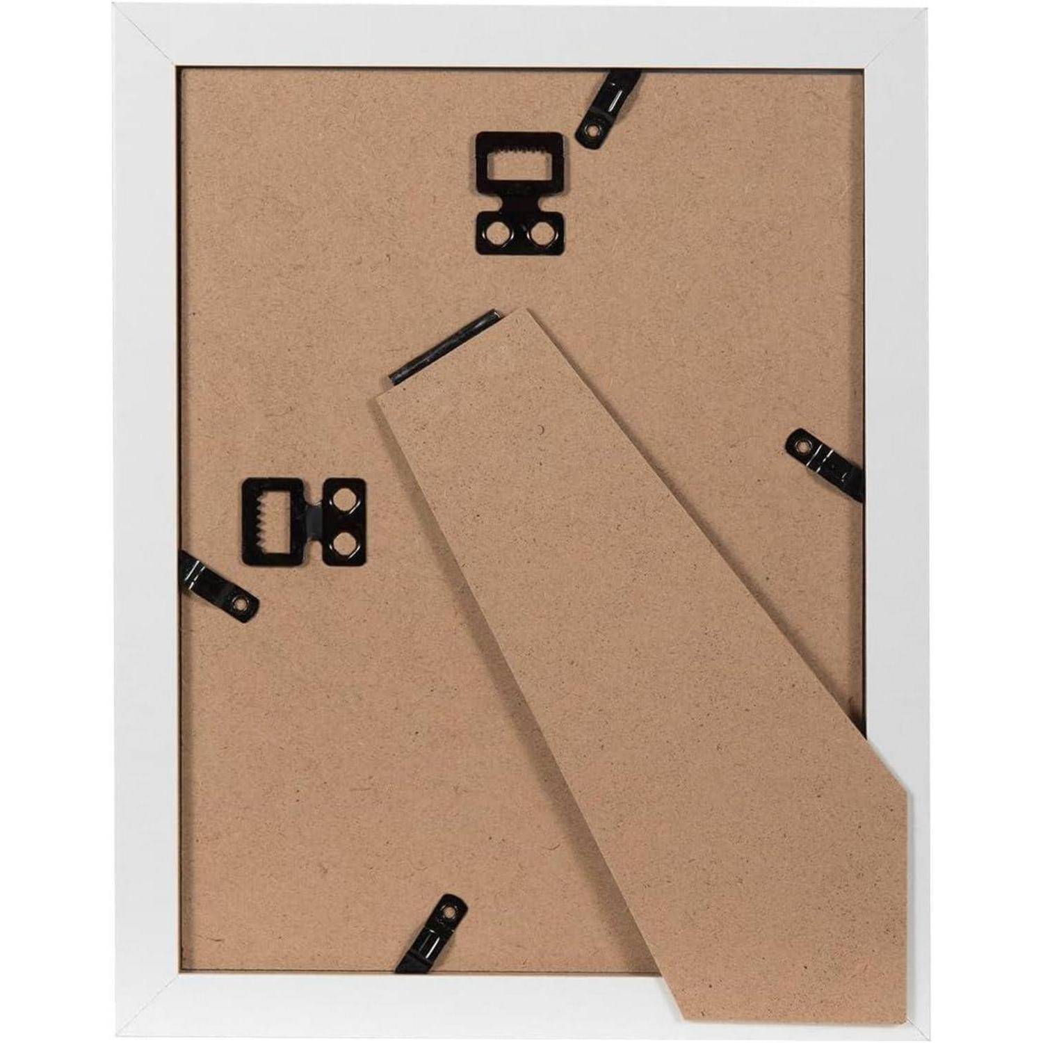 Bilderrahmen Holz Tisch Wand Passepartout 20,3x15,2cm weiß 6x8-3P