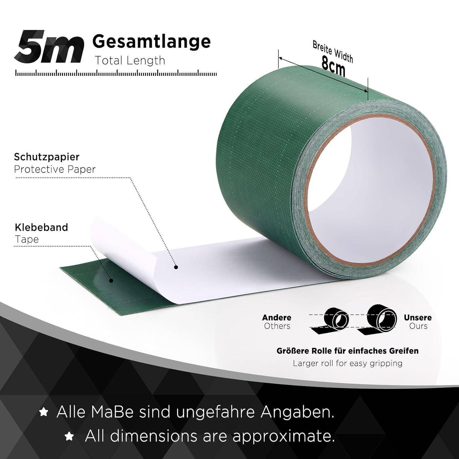 Reparaturklebeband Dunkelgrün (glatte Oberfläche) Kunststoffe