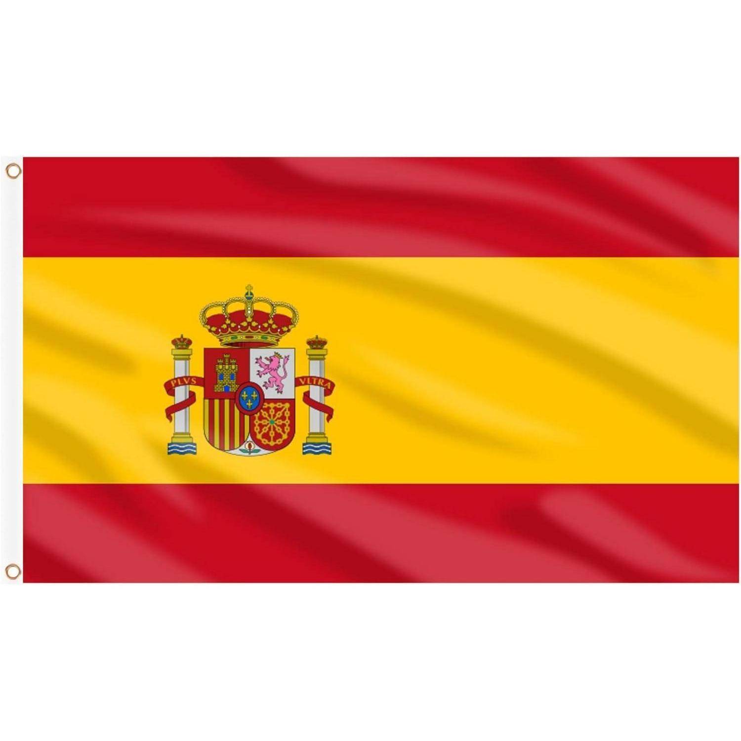 Flagge Spanien 150 x 90 cm Messingösen Fußball 2 Stück Spanien Flagge