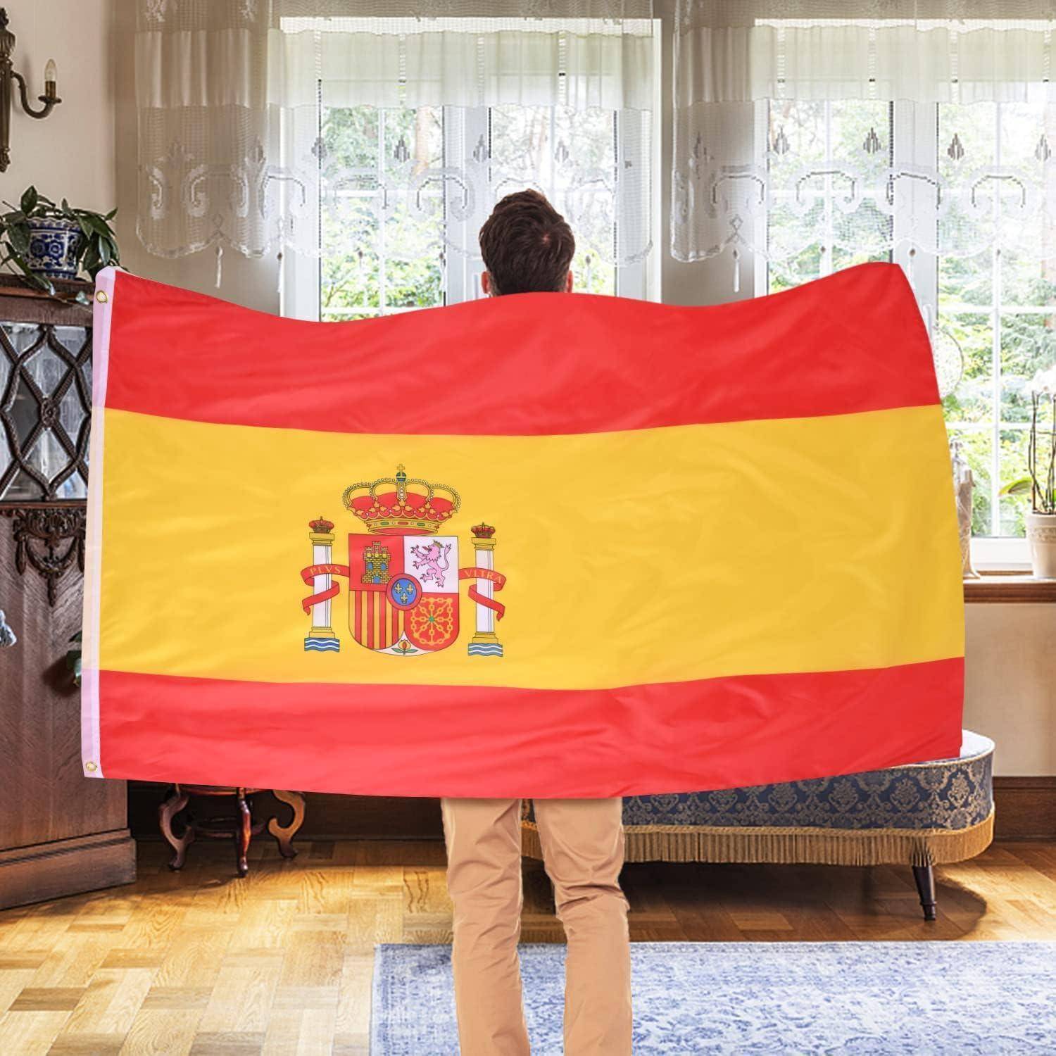 Flagge Spanien 150 x 90 cm Messingösen Fußball 2 Stück Spanien Flagge