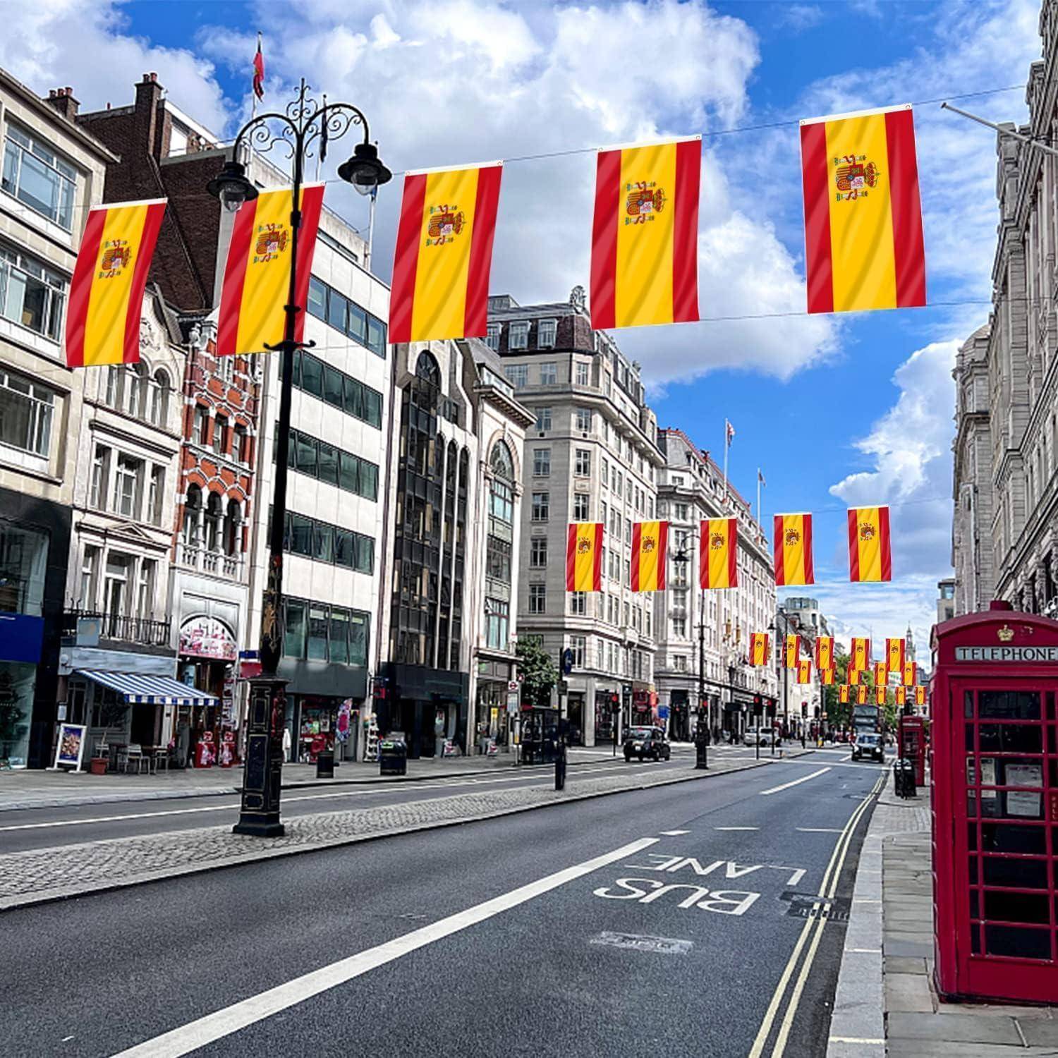 Flagge Spanien 150 x 90 cm Messingösen Fußball 2 Stück Spanien Flagge