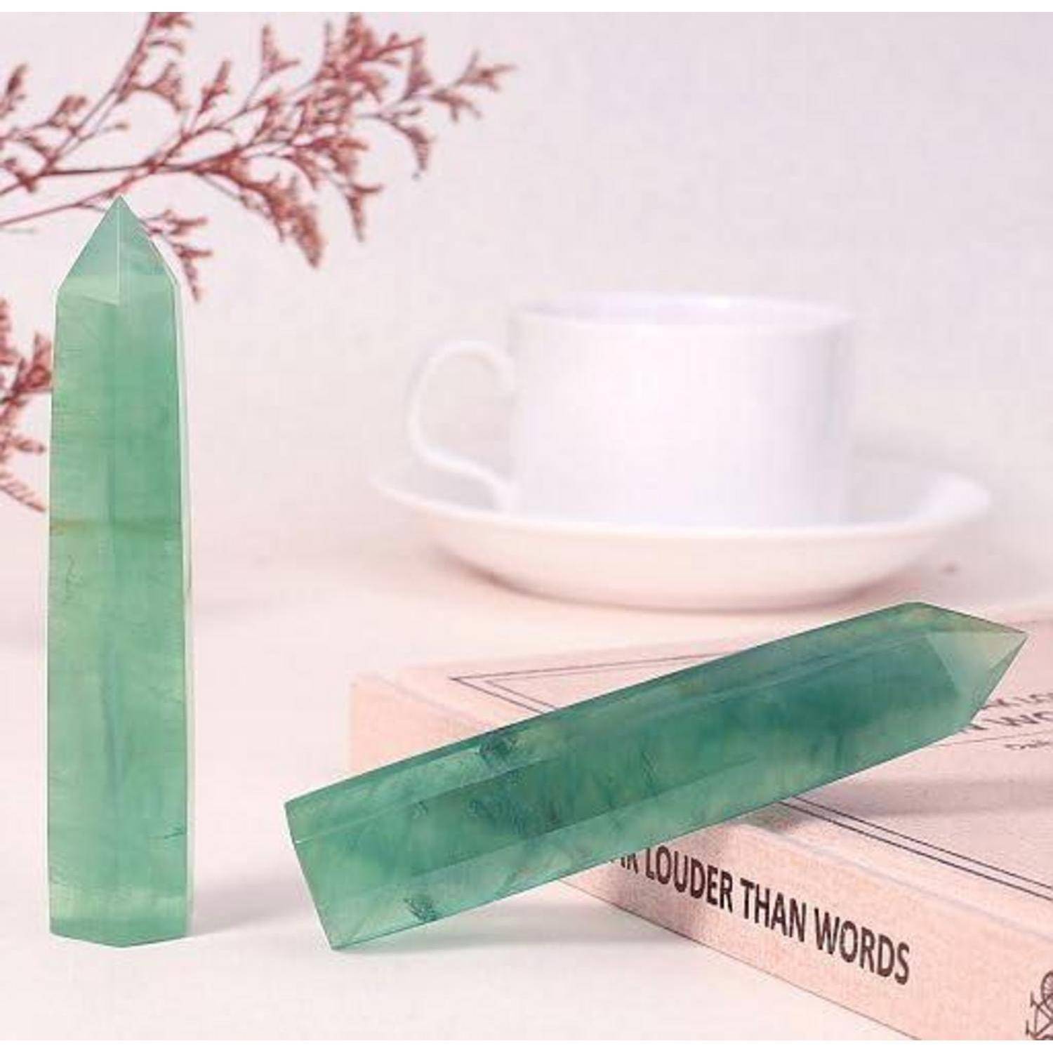 Fluorit Turm grüner Kristall 9-10cm Einspitzige Grüner Fluorit