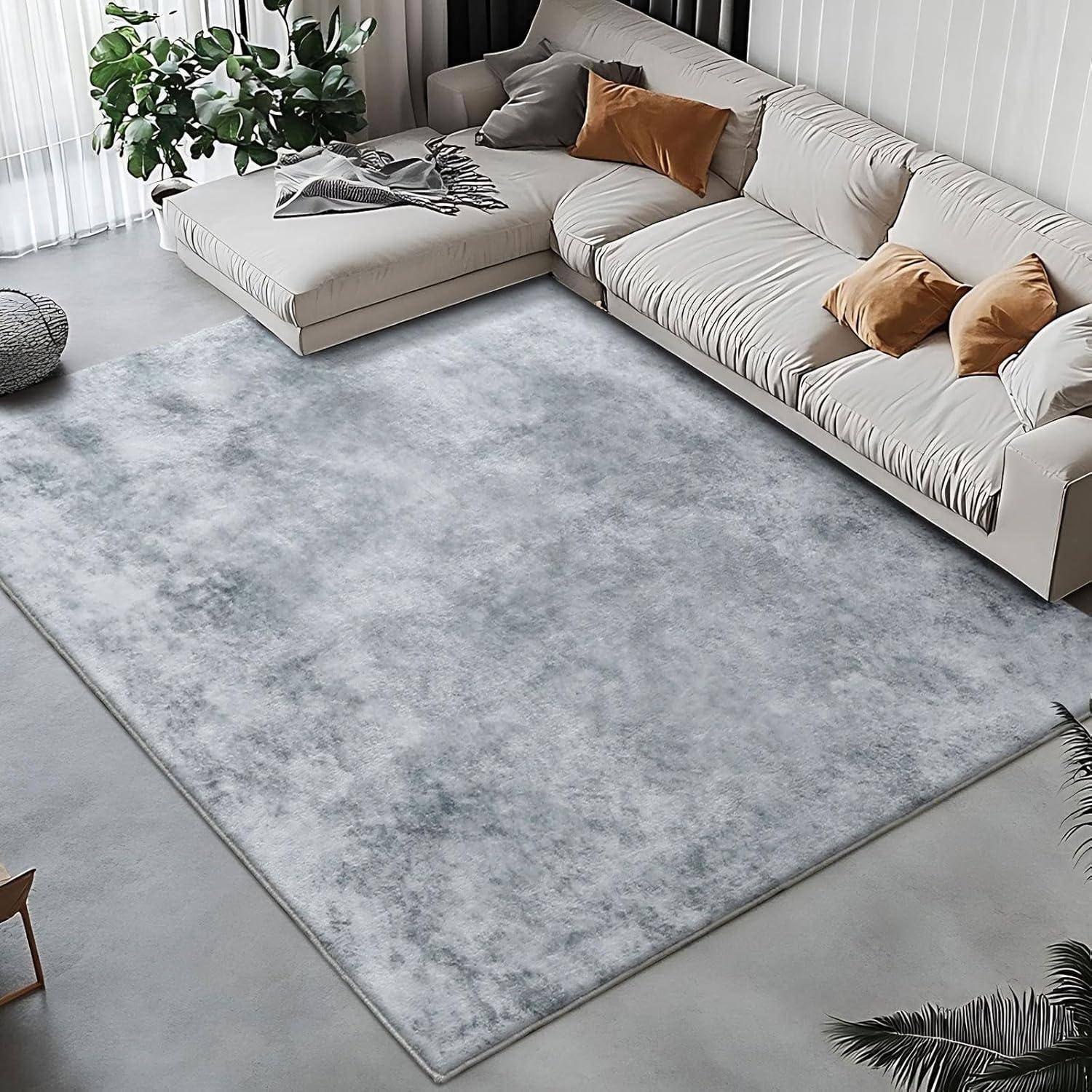 Teppich Wohnzimmer 200 x 250 cm Rechteckig Abstrakt Grau Weiß Multi