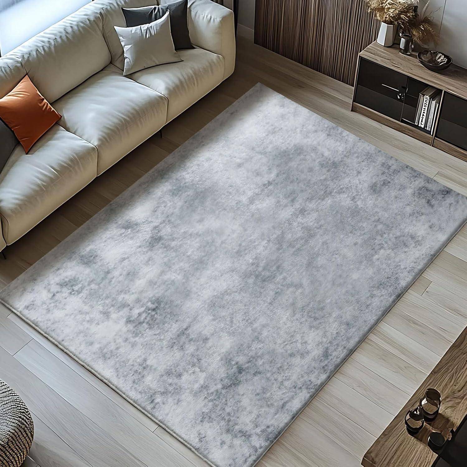 Teppich 160 x 200 cm (Rechteckig) Abstrakt Grau Weiß Multi