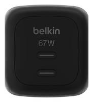 Schwarzes Belkin 67W Dual-Port USB-C Wandladegerät.