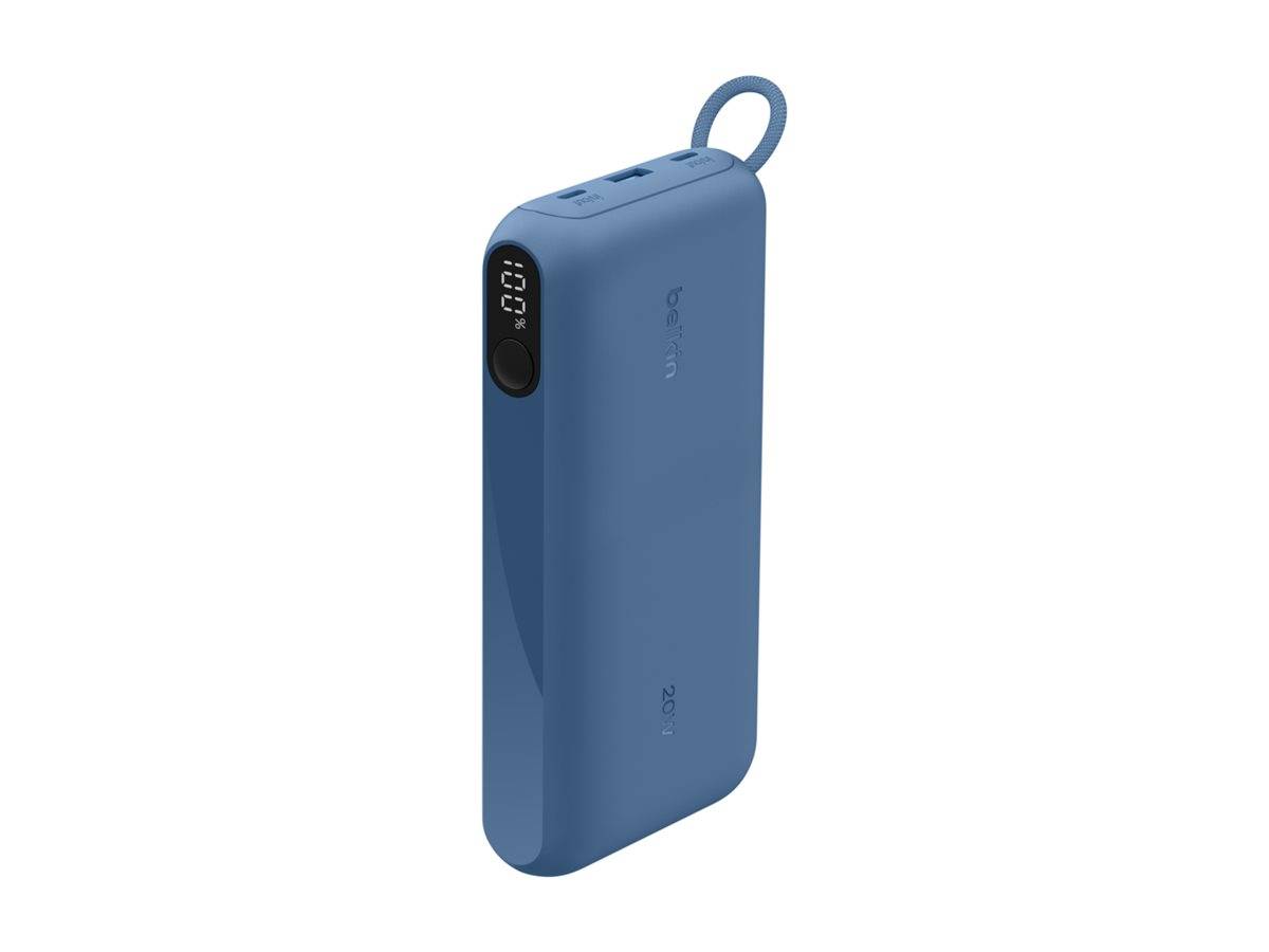 Belkin BoostCharge - Powerbank - mit Display - 20000 mAh - 20 Watt - PD - 3 Ausgabeanschlussstellen (2 x USB-C, USB)