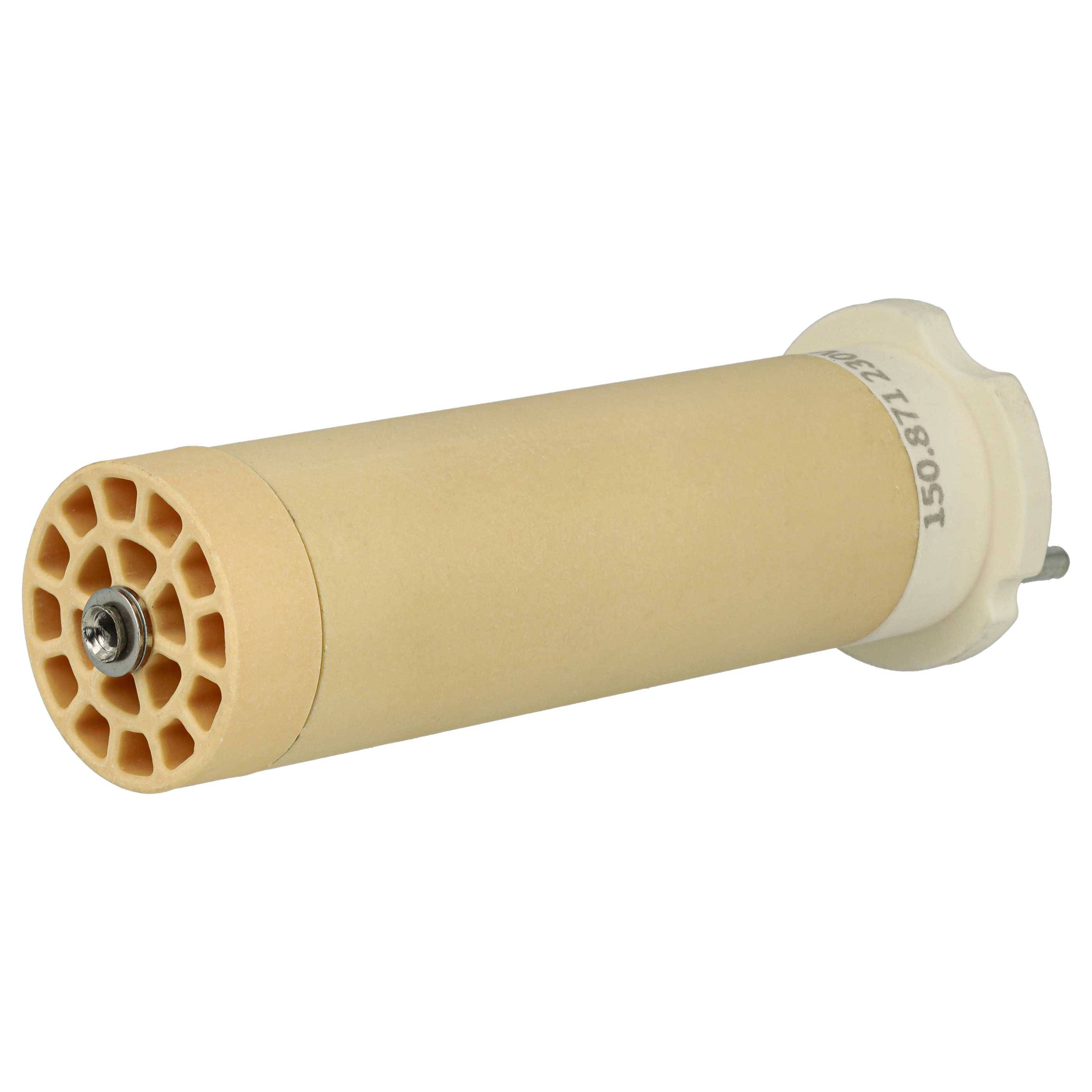 Ein zylindrisches beiges Wasserfilter-Element mit einem weißen Enddeckel und einer zentralen Öffnung, beschriftet mit '1501871'.