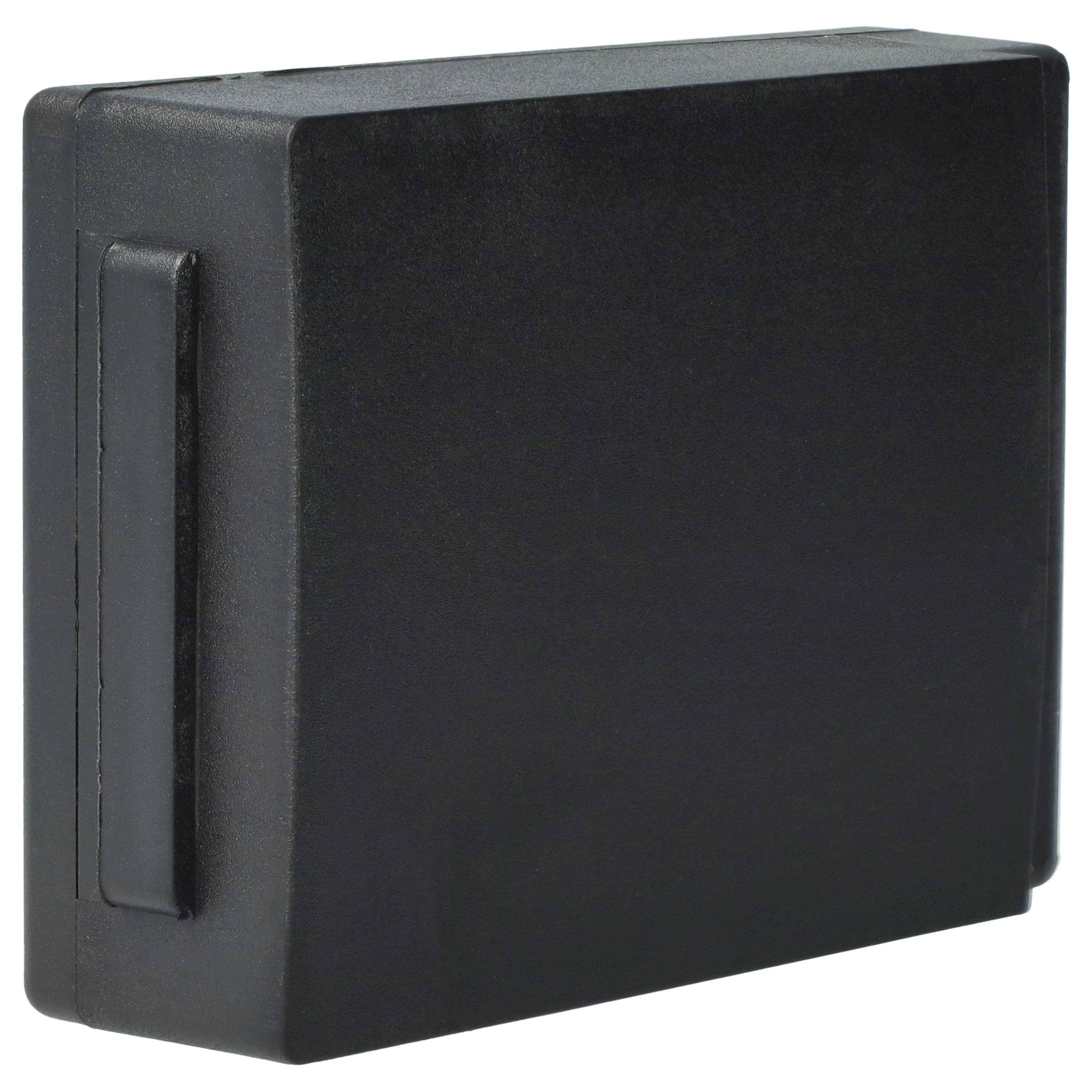 Ein schwarzes, rechteckiges Kunststoffgehäuse mit glatter Oberfläche und seitlichem Griff, das typischerweise zur Unterbringung elektronischer Komponenten verwendet wird.