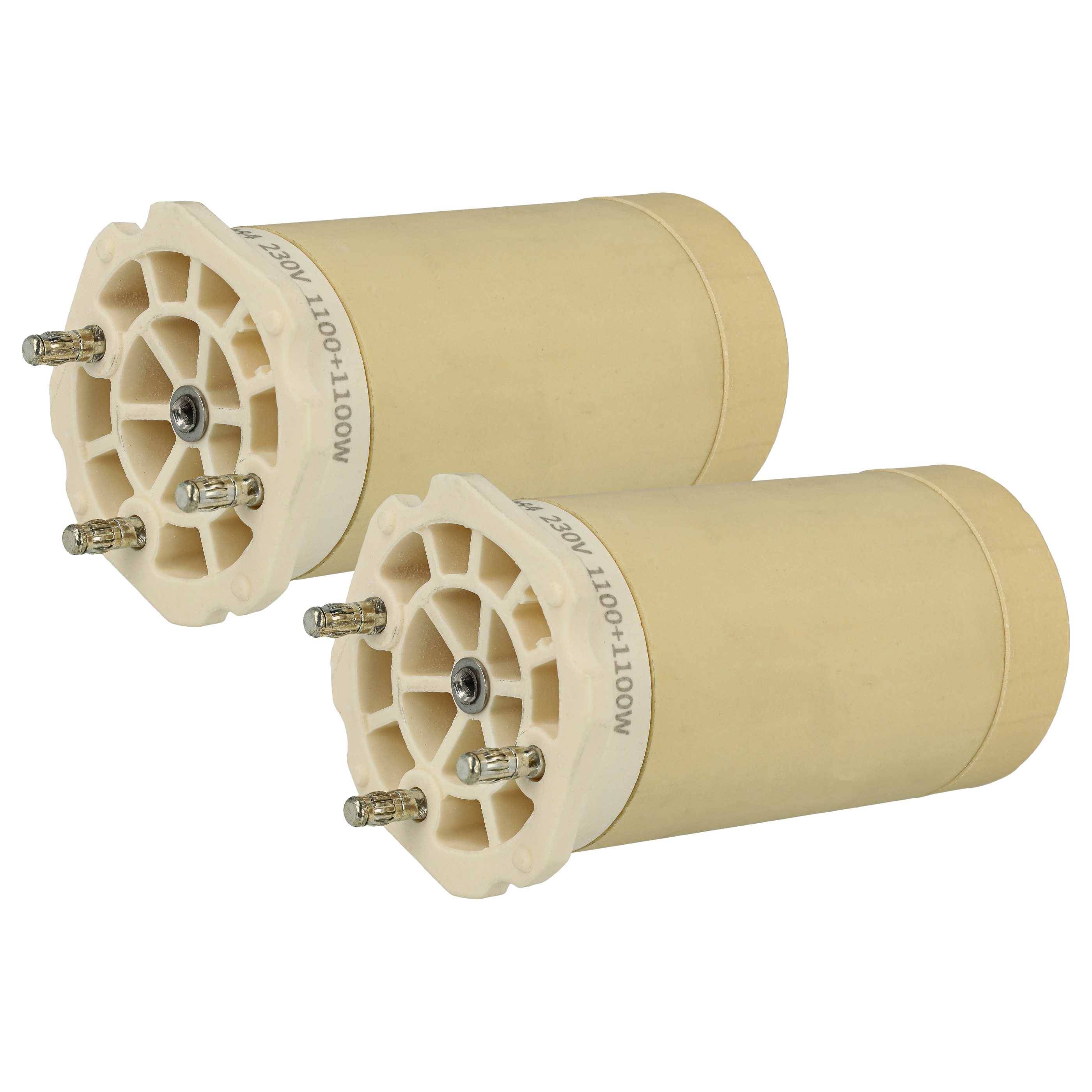 vhbw 2x Heizelement kompatibel mit Leister WELDPLAST S4, S2 TPO, S2 PVC, S2 Heißluftschweißpistole - 2200 W, Keramik Heizkern, 4,45 x 8,6 cm
