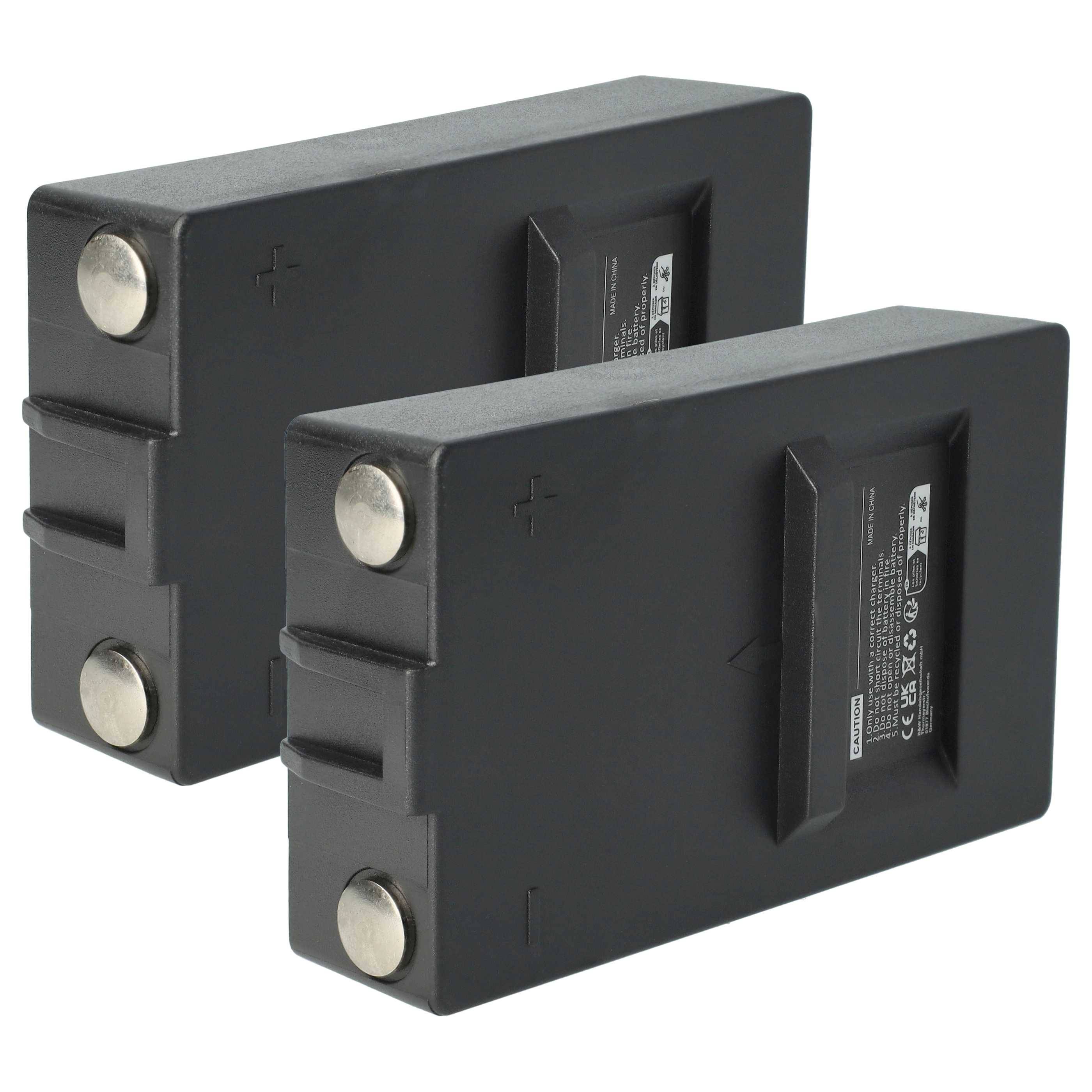 vhbw 2x Akku kompatibel mit Hiab CombiDrive 4000 Industrie-Funkfernsteuerung Fernbedienung (2000 mAh, 7,2 V, NiMH) - Schwarz