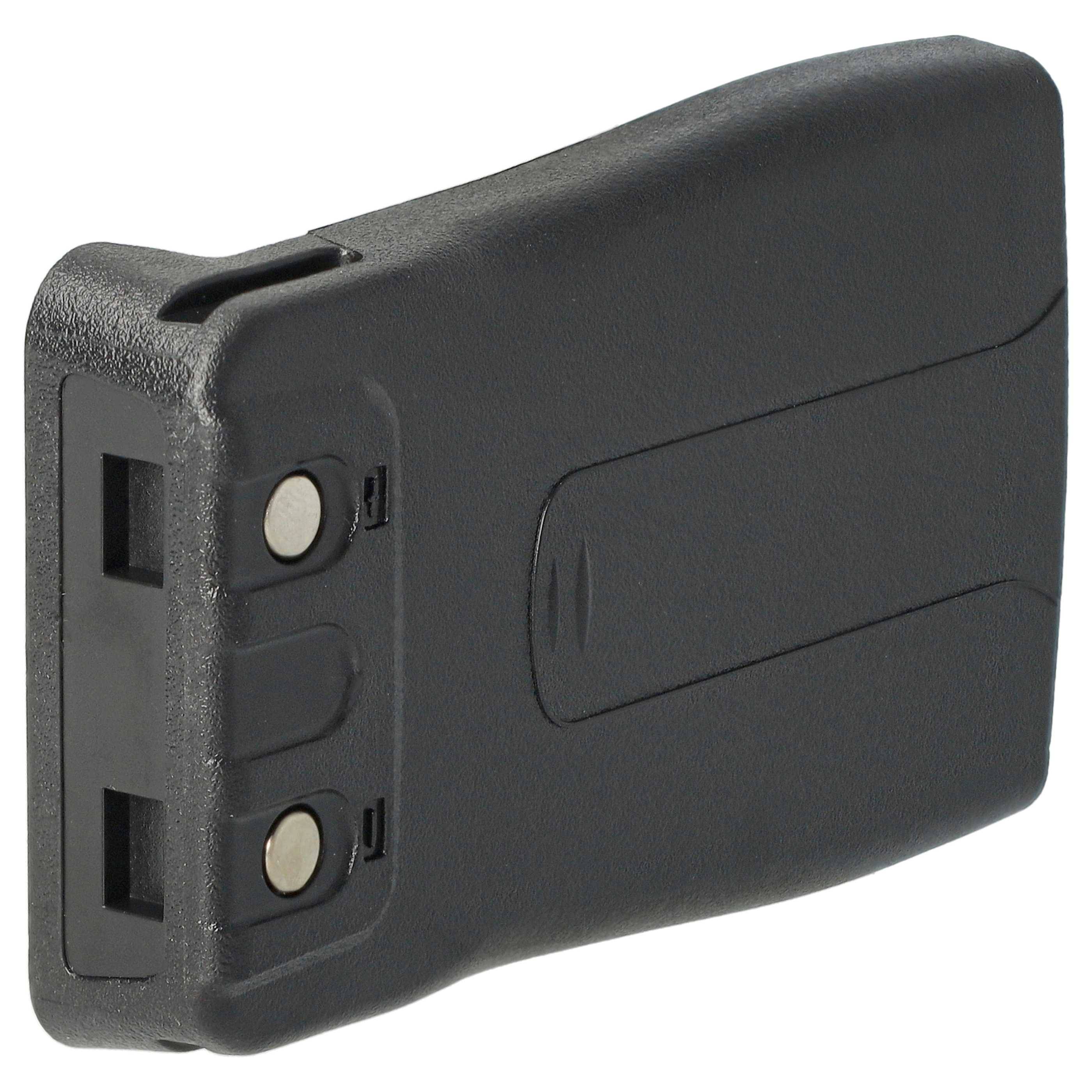 Eine schwarze Handheld-Elektroschockpistole mit gerilltem Griff und zwei Metallelektroden an der Vorderseite, entwickelt für persönliche Sicherheit und Selbstverteidigung.