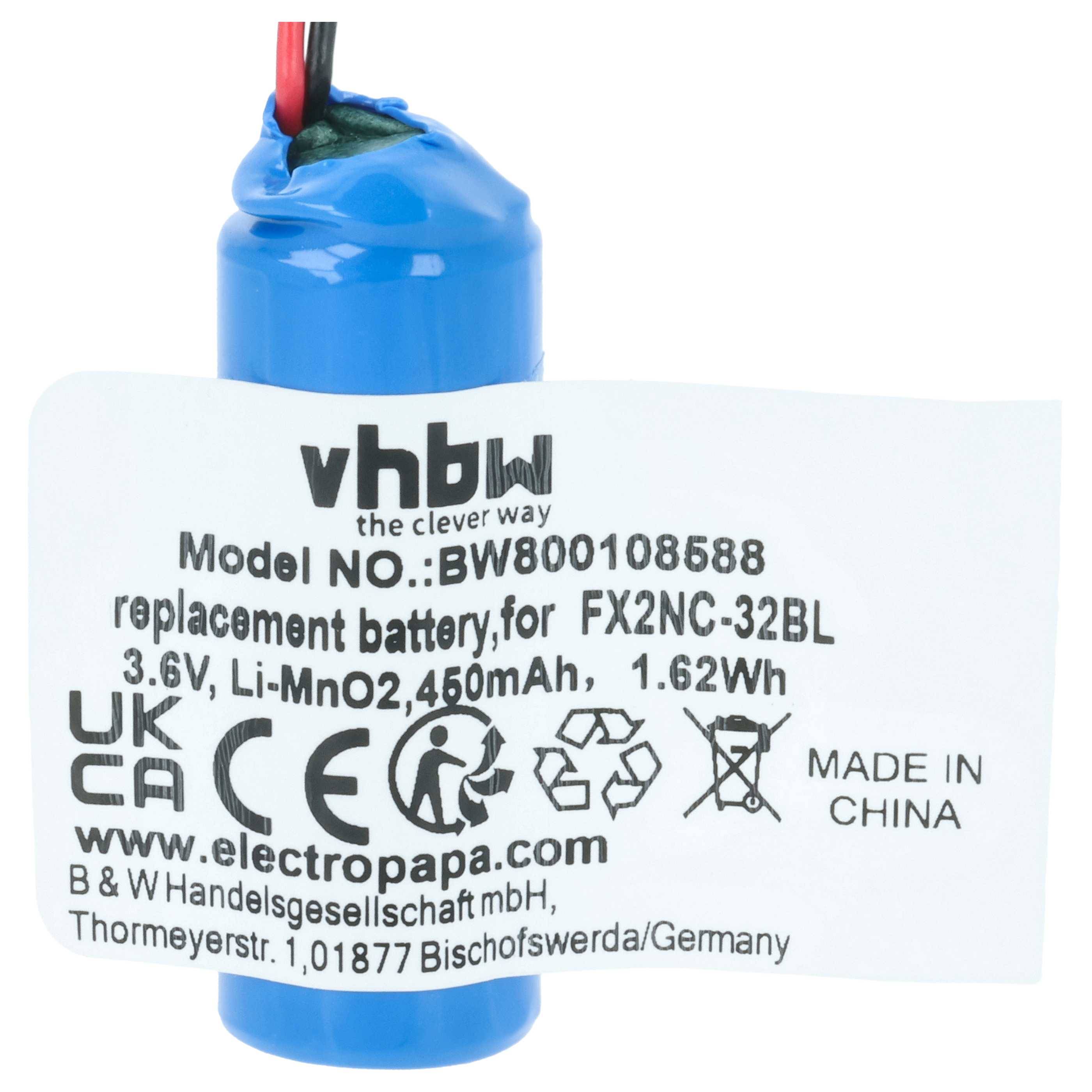 vhbw 10x Batterie kompatibel mit Mitsubishi FX2NC series controllers Steuereinheit (450 mAh, 3,6 V, Li-MnO2)